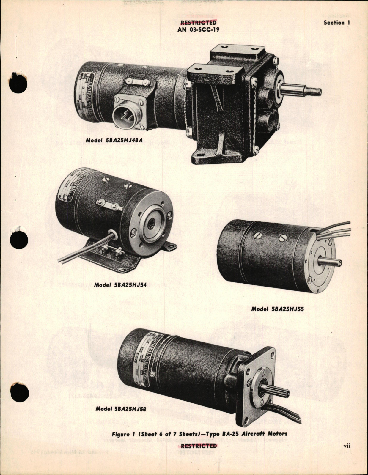 Sample page 9 from AirCorps Library document: Operation, Service, & Overhaul Instructions with Parts Catalog for Aircraft Motors Model 5BA25 Series