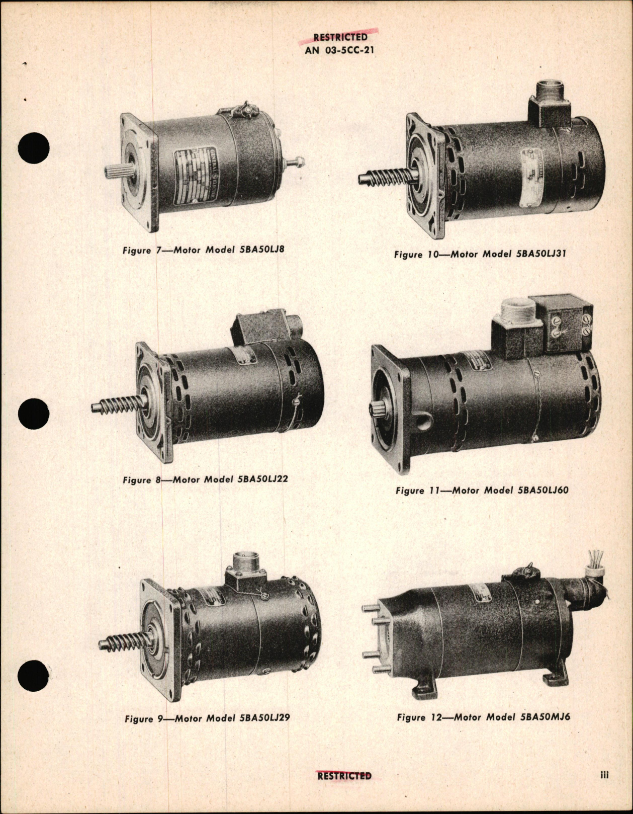 Sample page 5 from AirCorps Library document: Instructions with Parts Catalog for Model 5BA50 Series Aircraft Electric Motors