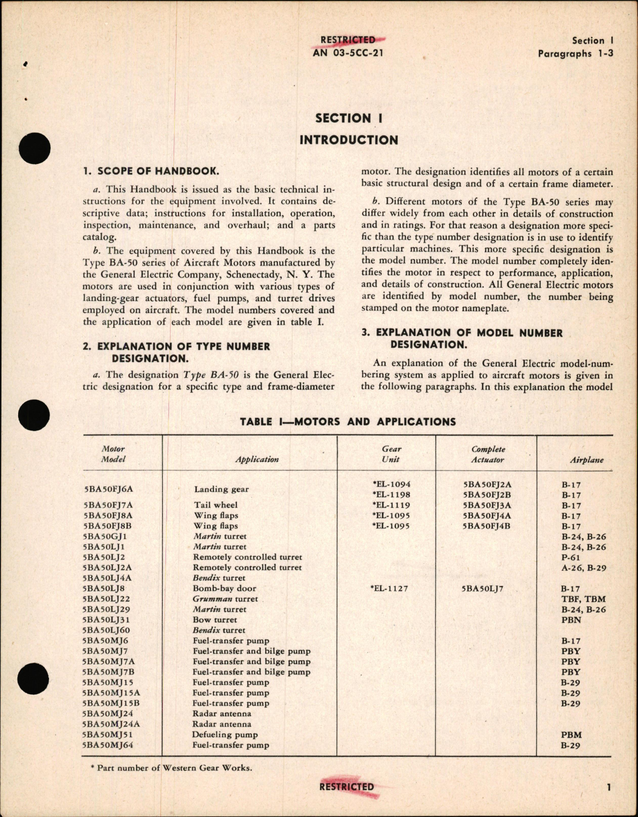 Sample page 7 from AirCorps Library document: Instructions with Parts Catalog for Model 5BA50 Series Aircraft Electric Motors