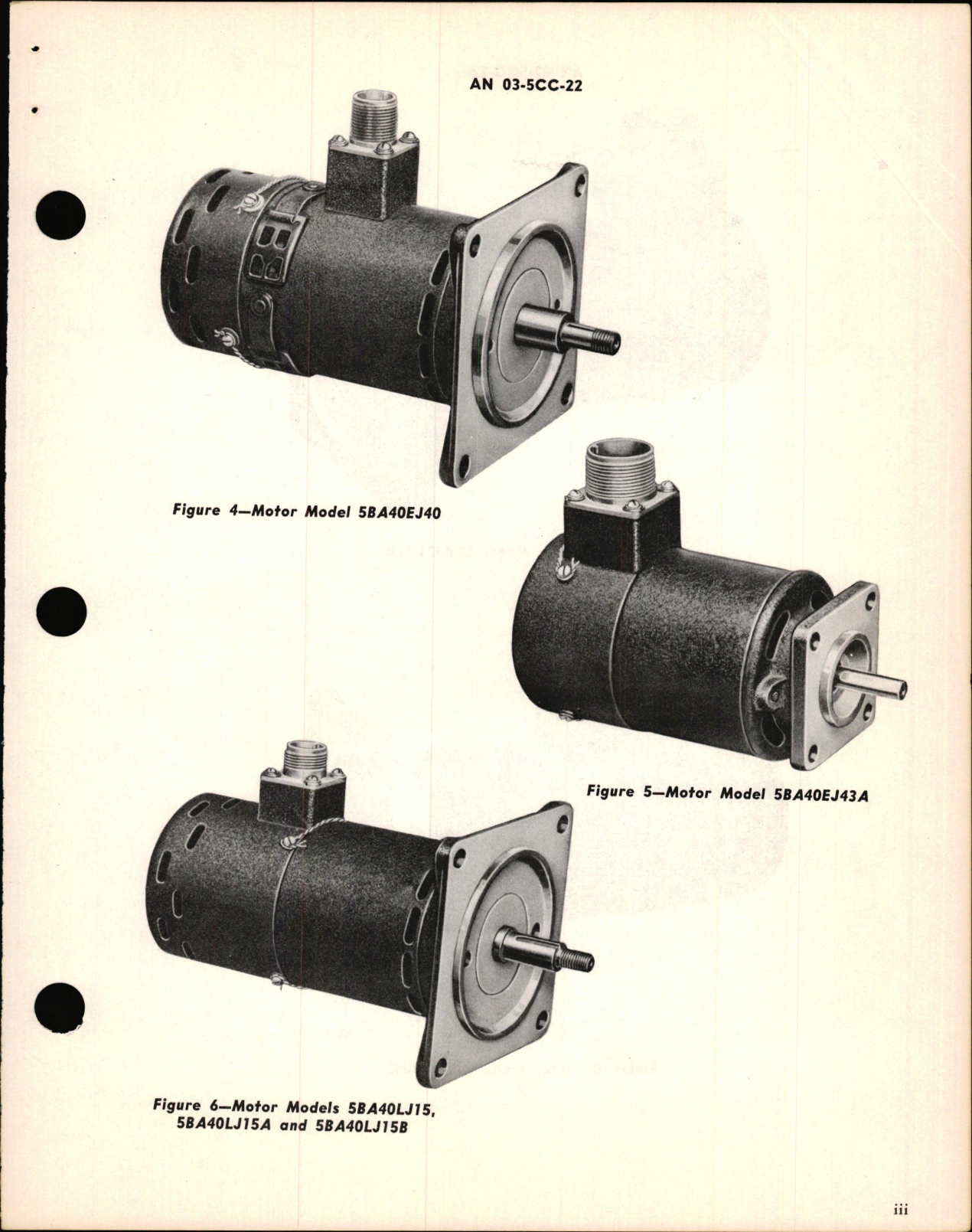 Sample page 5 from AirCorps Library document: Instructions with Parts Catalog for Model 5BA40 Series Aircraft Electric Motors