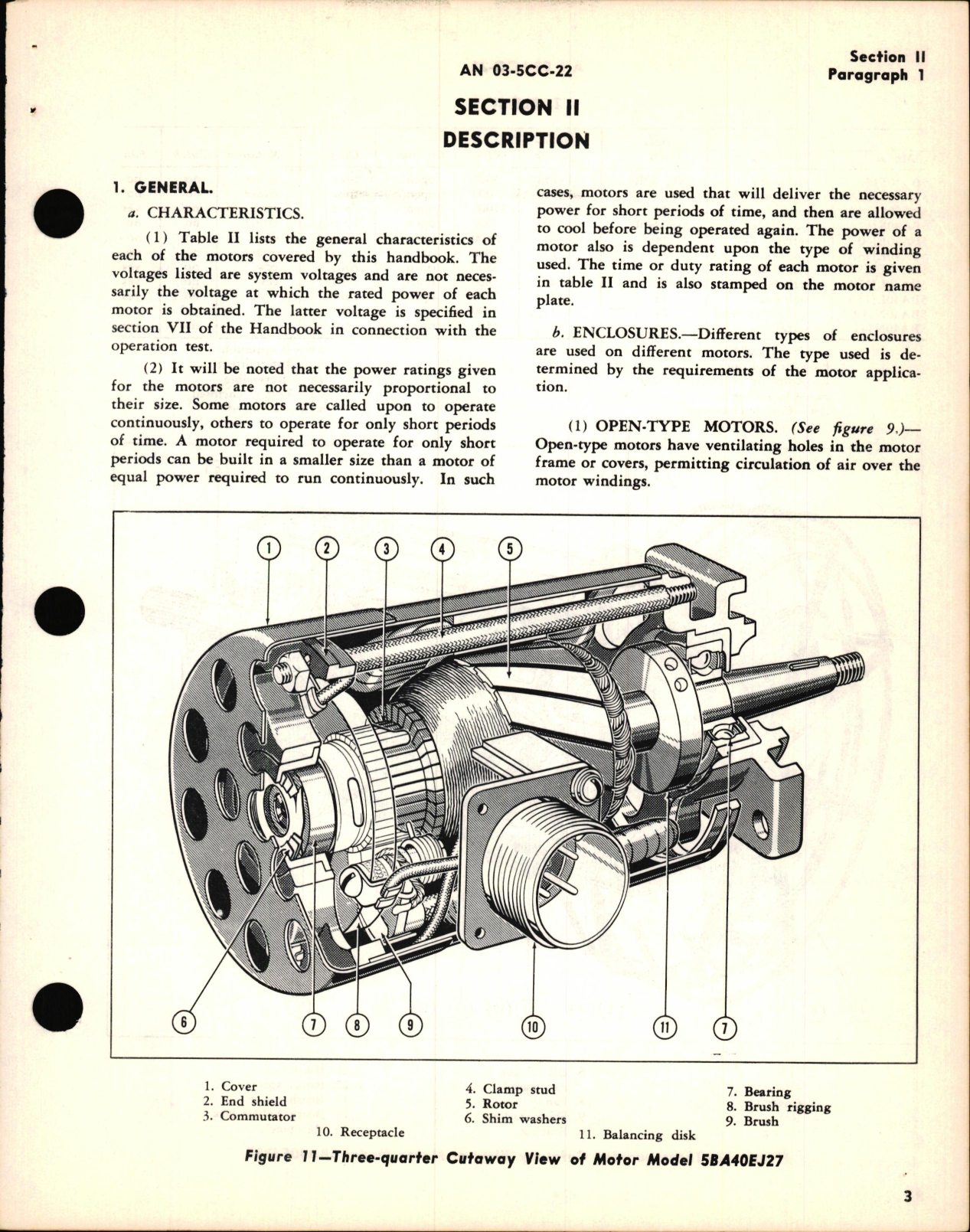 Sample page 9 from AirCorps Library document: Instructions with Parts Catalog for Model 5BA40 Series Aircraft Electric Motors