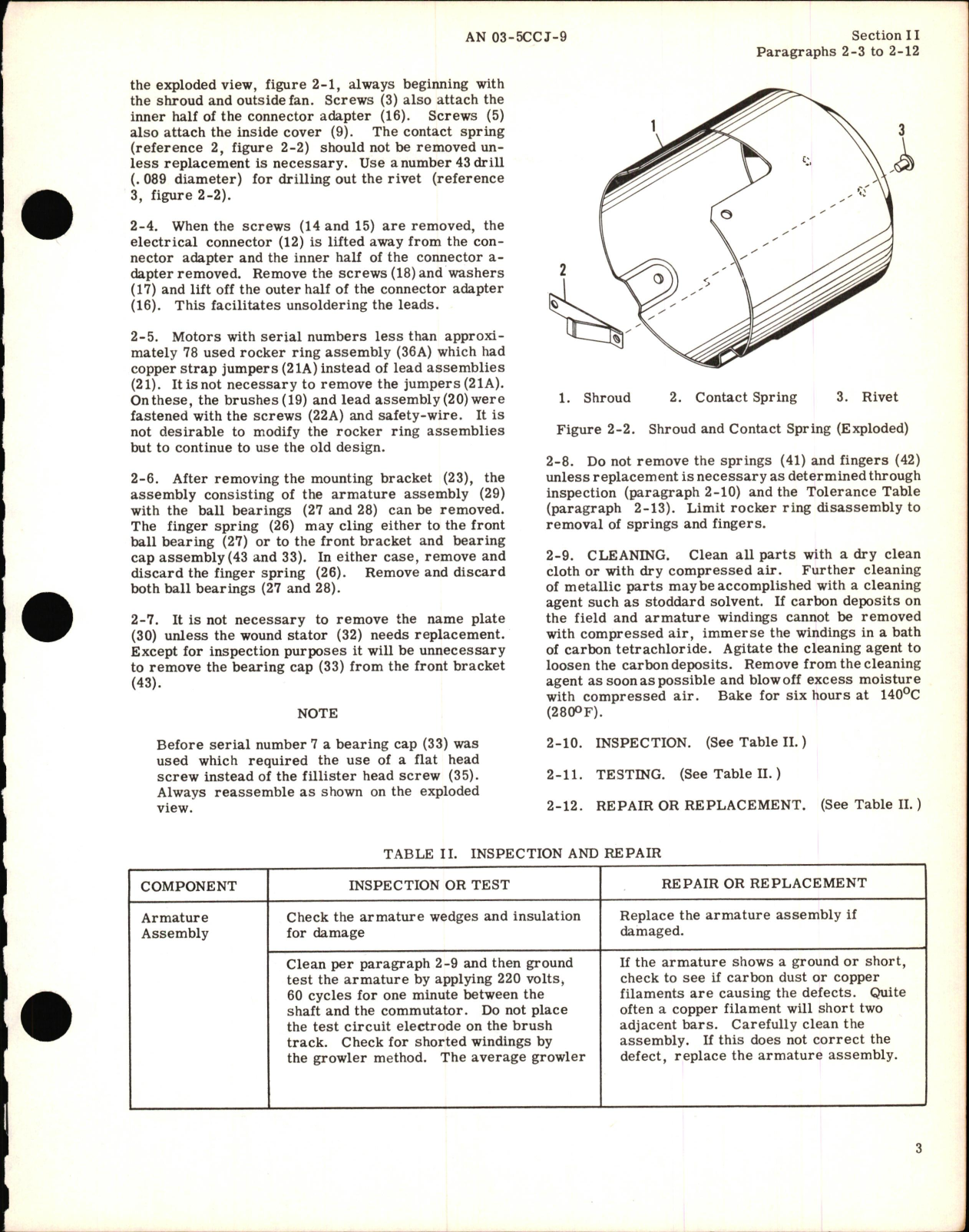 Sample page 5 from AirCorps Library document: Overhaul Instructions for D-C Motor Part No. A28A8567