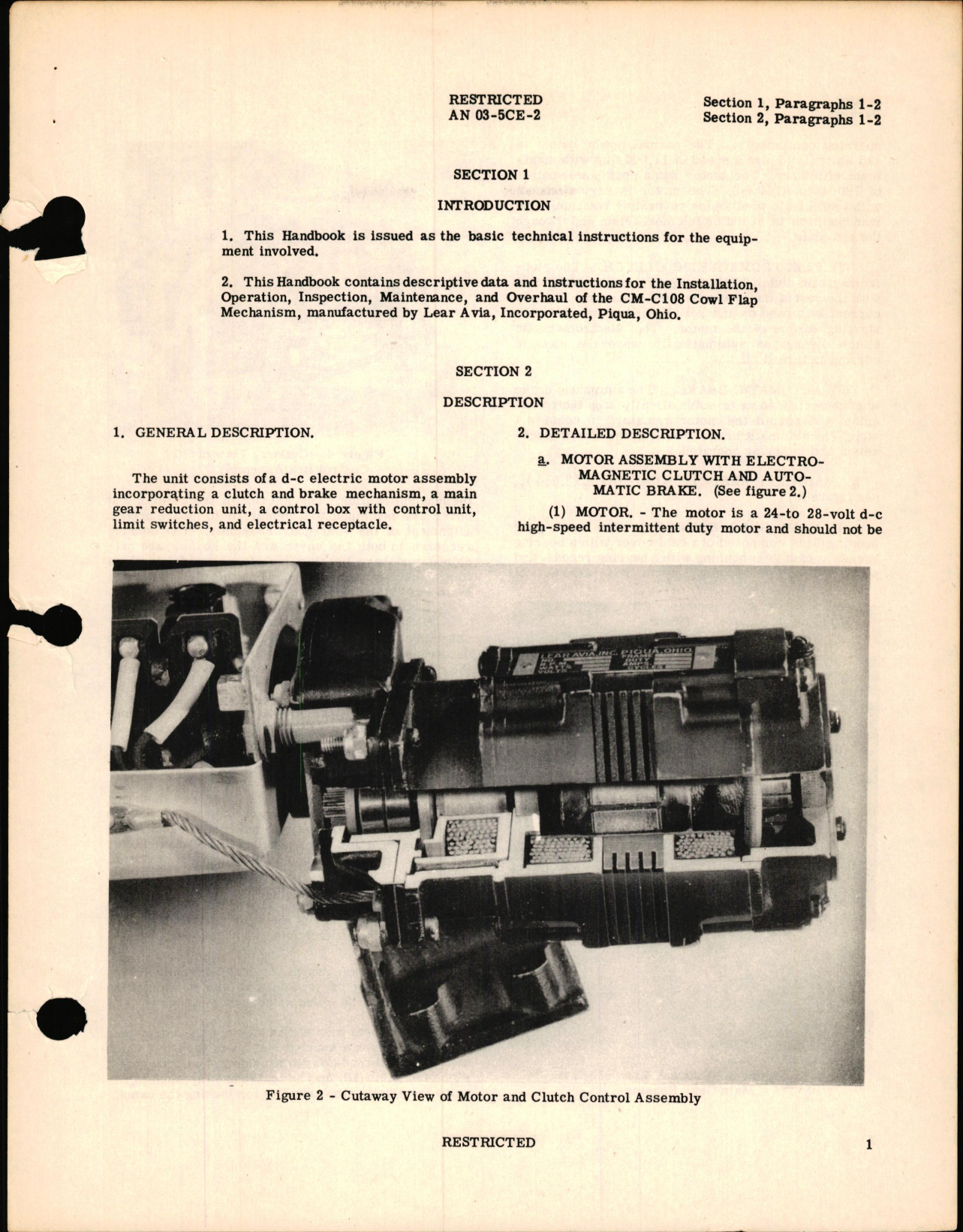 Sample page 7 from AirCorps Library document: Instructions with Parts Catalog for Type CM-C108 Cowl Flap Drive Unit