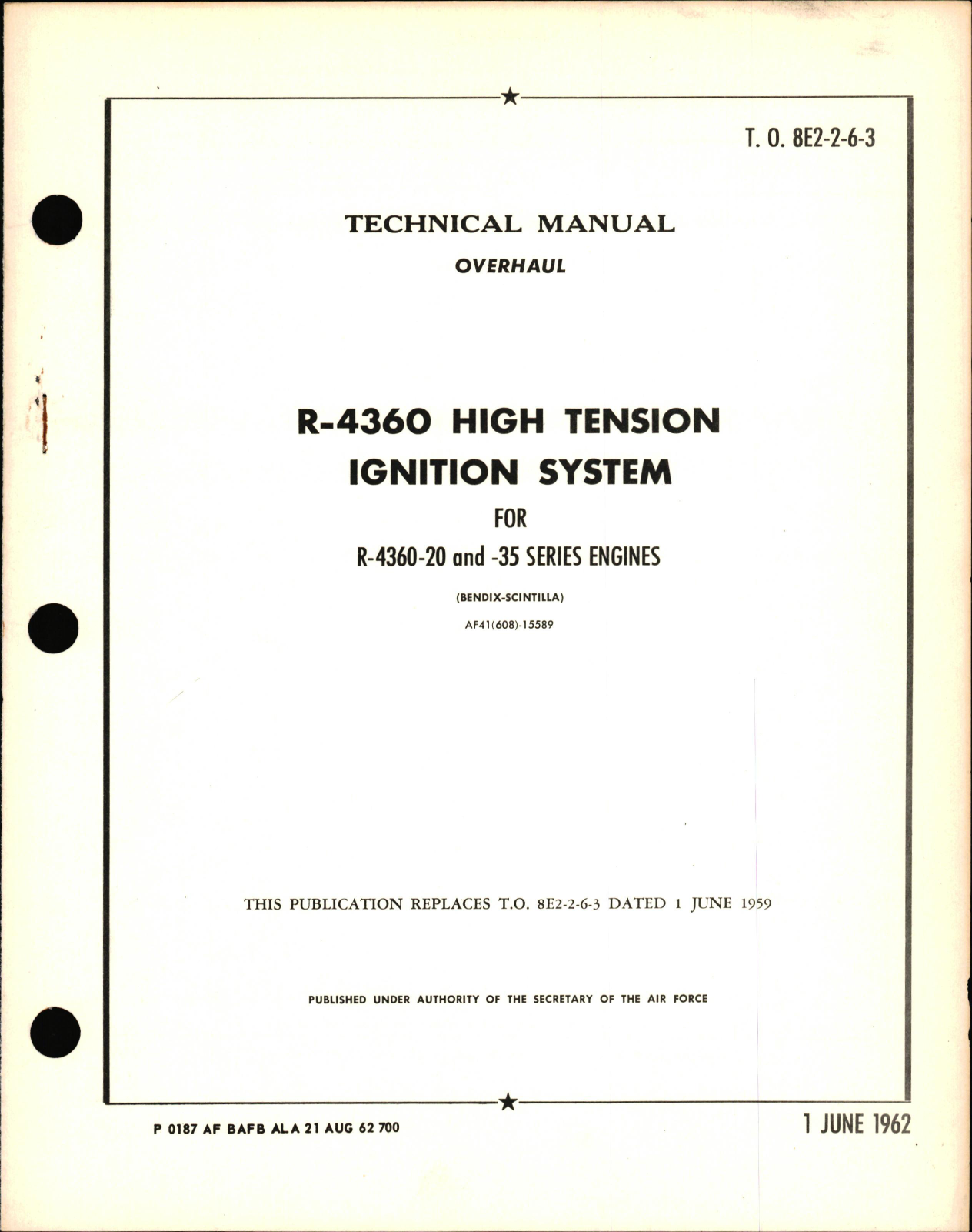 Sample page 1 from AirCorps Library document: Overhaul Manual for R-4360 High Tension Ignition System for R-4360-20 & R-4360-35 Engines