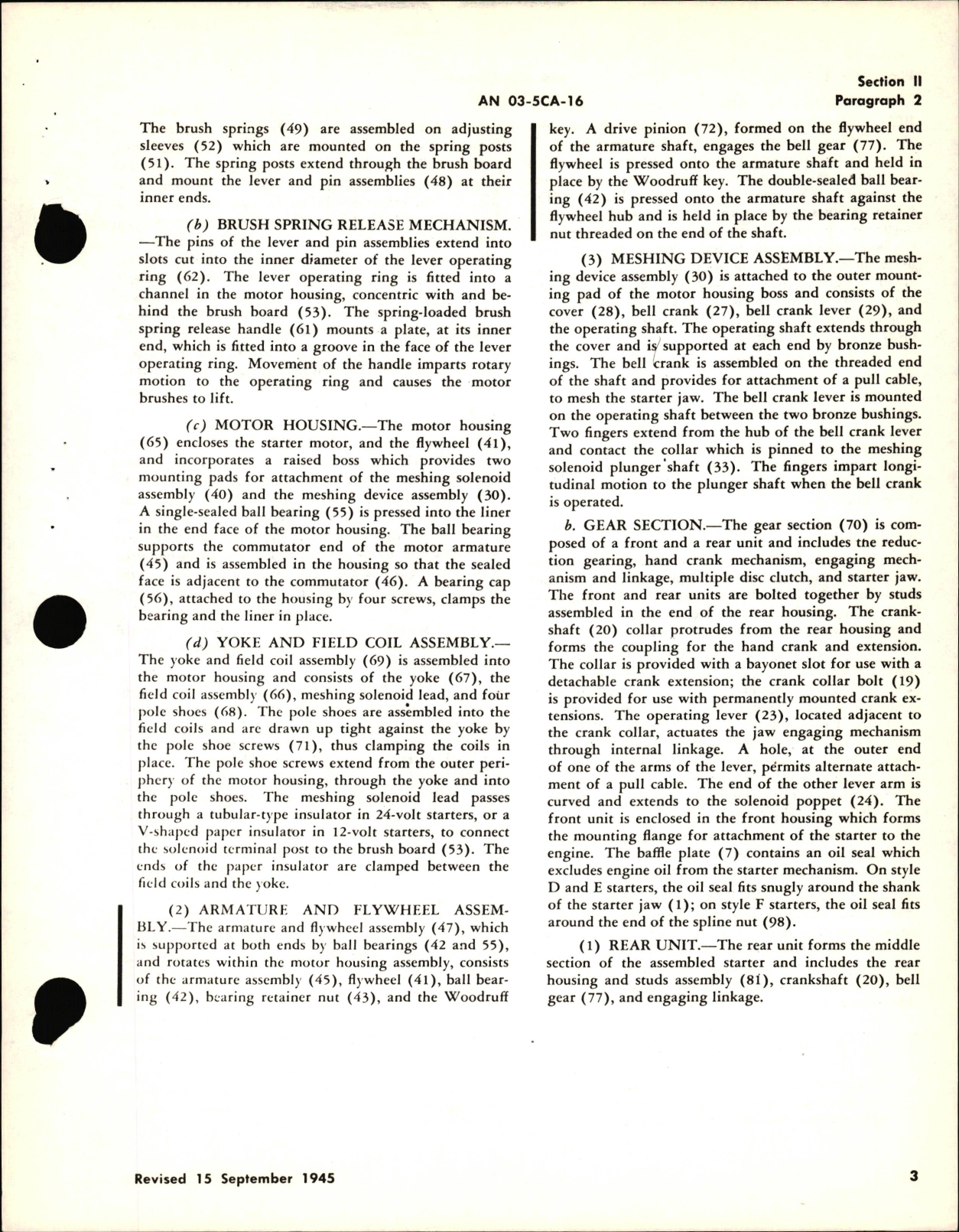 Sample page 7 from AirCorps Library document: Operation, Service, & Overhaul Instructions with Parts Catalog for Combination Electric Inertia & Direct Cranking Starters