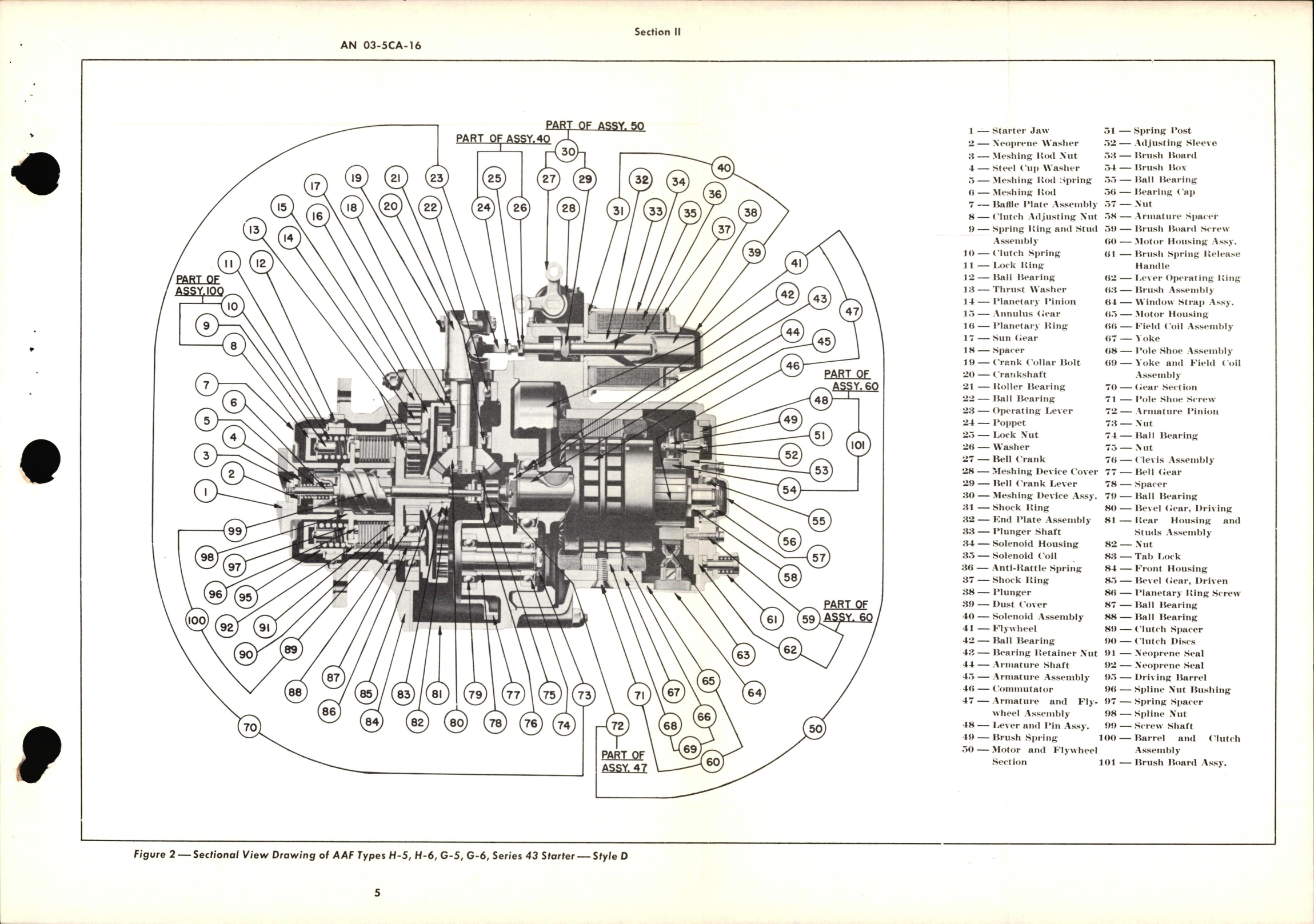 Sample page 9 from AirCorps Library document: Operation, Service, & Overhaul Instructions with Parts Catalog for Combination Electric Inertia & Direct Cranking Starters