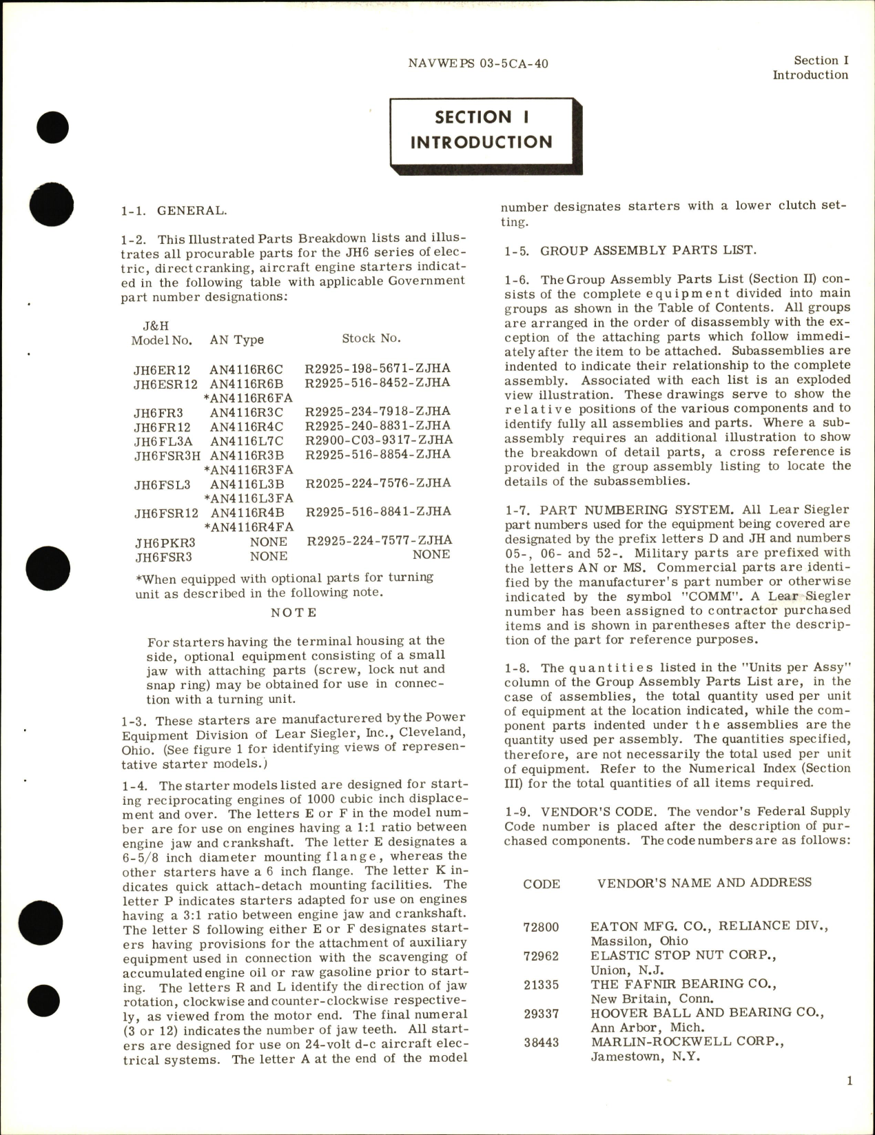 Sample page 5 from AirCorps Library document: Illustrated Parts Breakdown for Aircraft Engine Starters