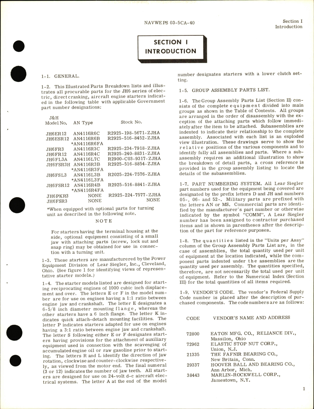 Sample page 5 from AirCorps Library document: Illustrated Parts Breakdown for Aircraft Engine Starters
