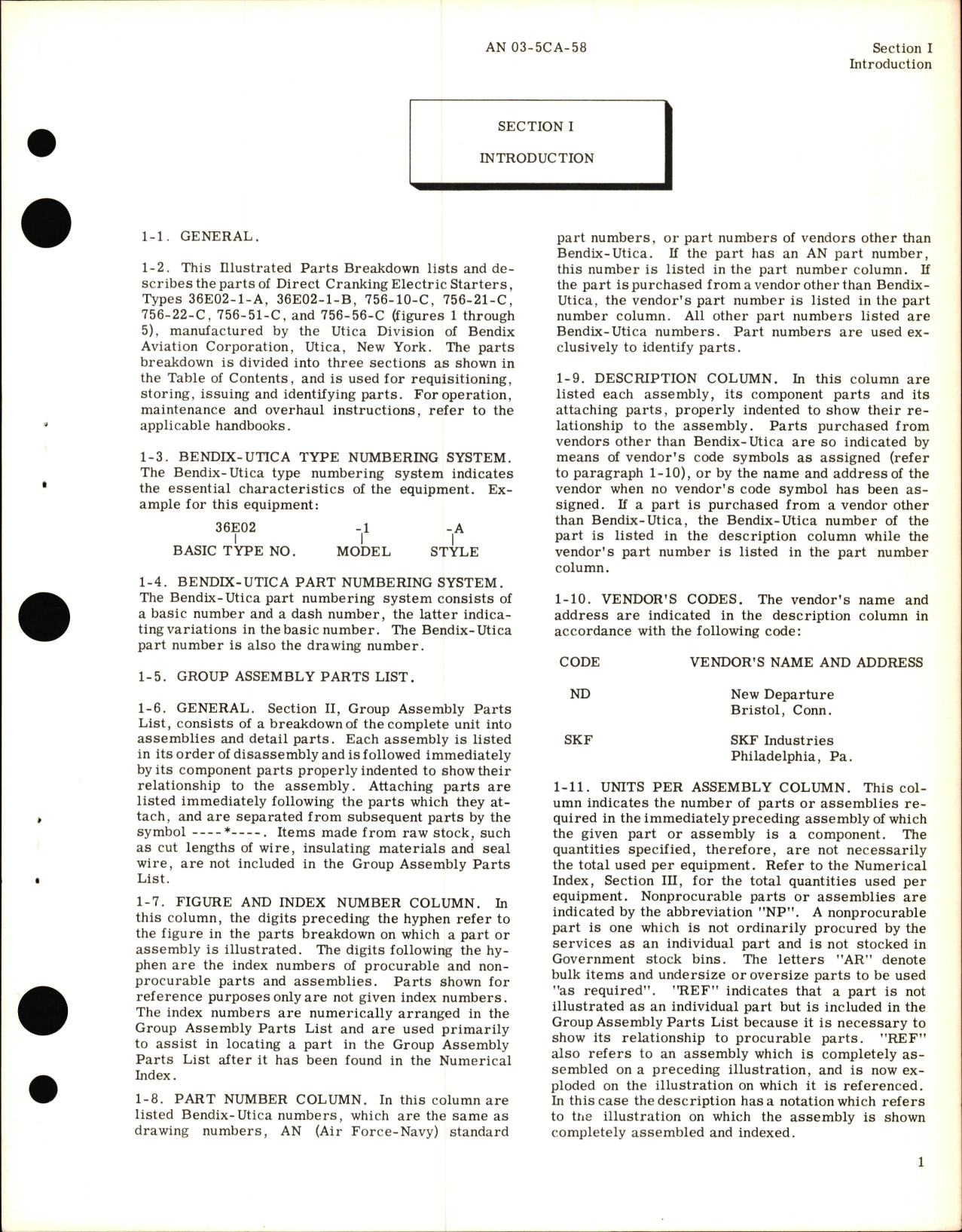Sample page 5 from AirCorps Library document: Illustrated Parts Breakdown for Direct Cranking Electric Starters