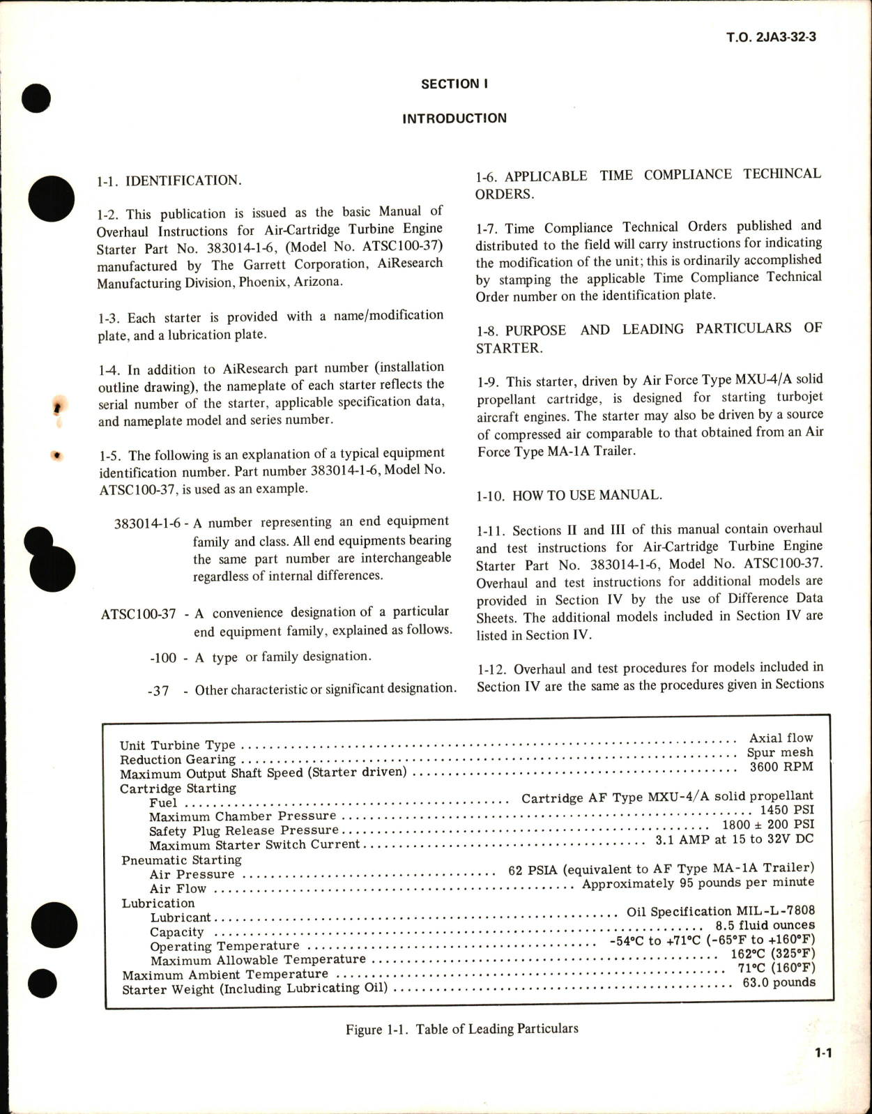 Sample page 7 from AirCorps Library document: Overhaul Instructions for Air-Cartridge Turbine Engine Starter Part Nos. 383014-1 & 383014-2