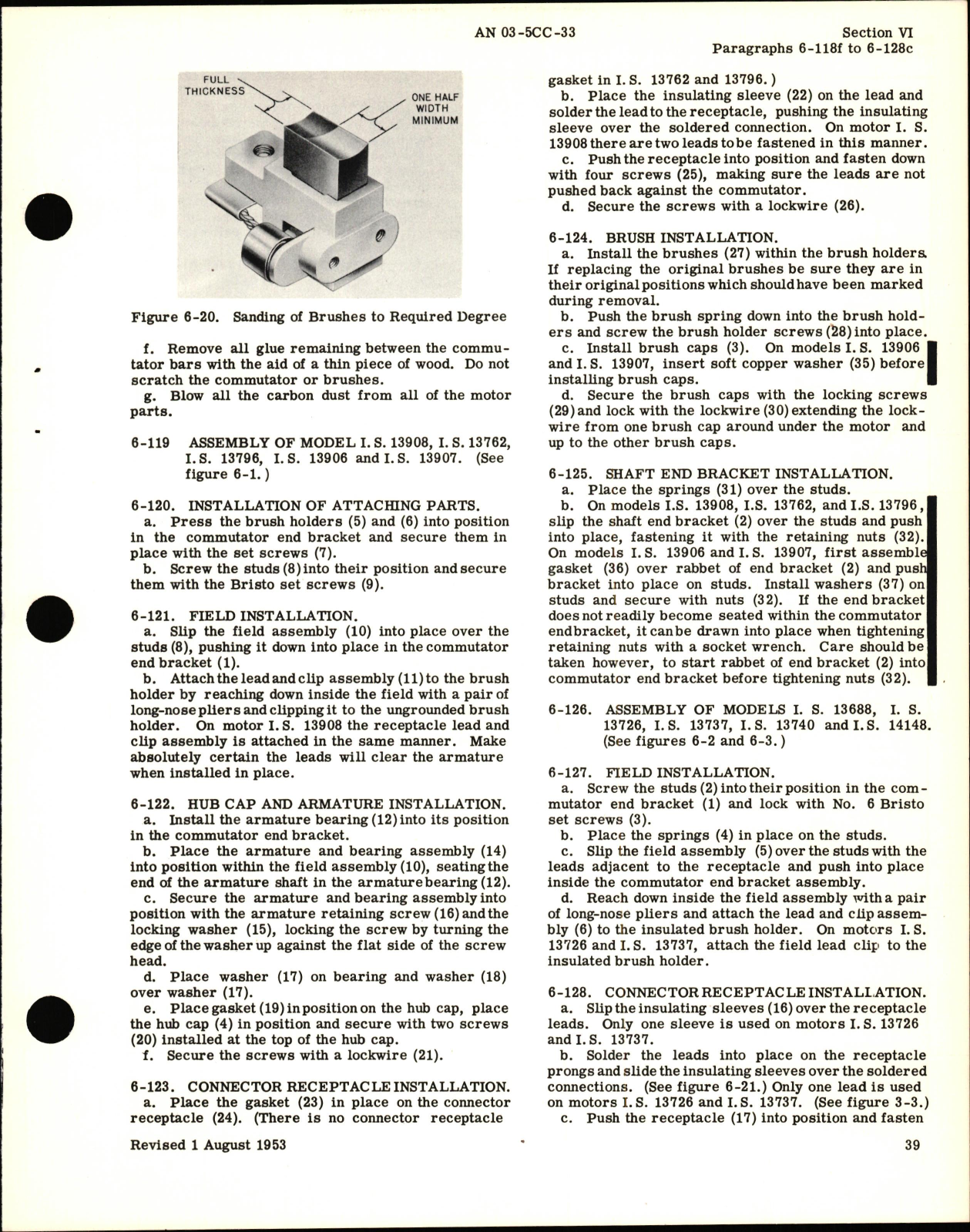 Sample page 7 from AirCorps Library document: Operation, Service, & Overhaul with Parts Catalog for Electric Motors