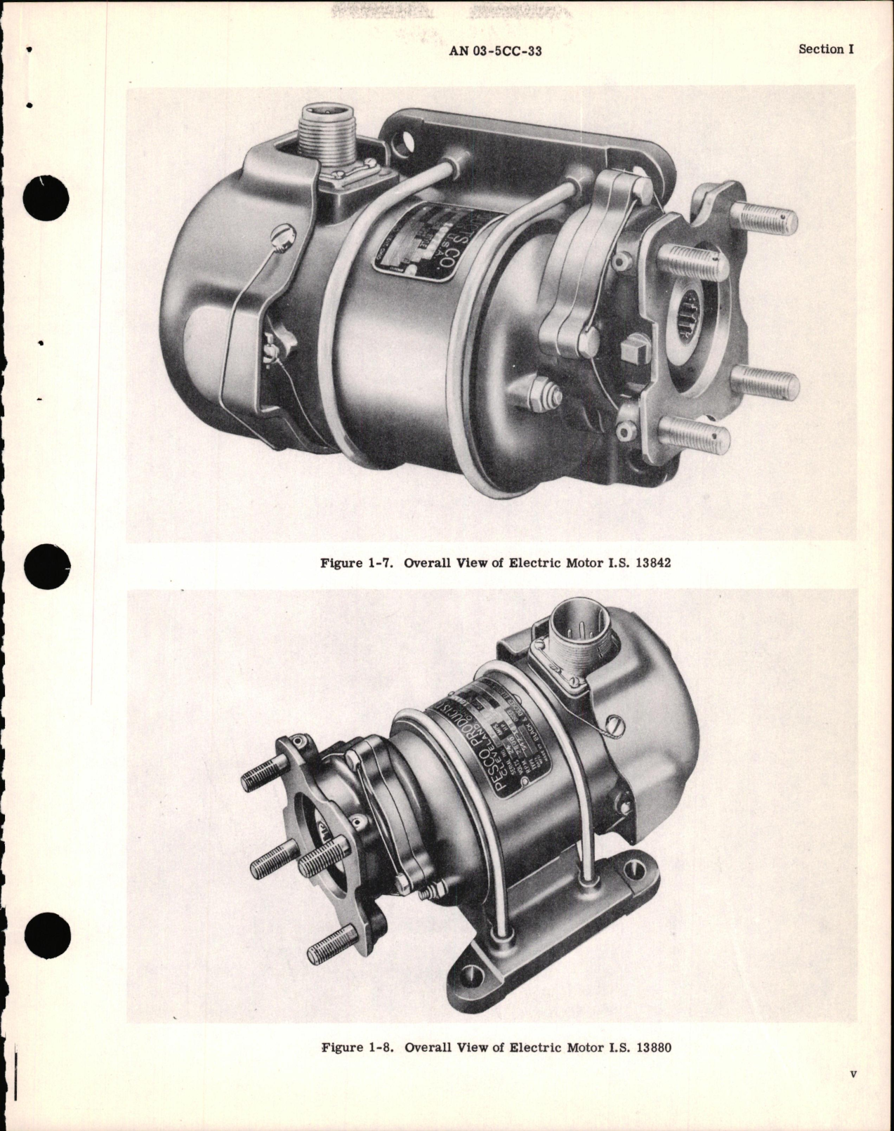Sample page 7 from AirCorps Library document: Operation, Service, & Overhaul with Parts Catalog for Electric Motors