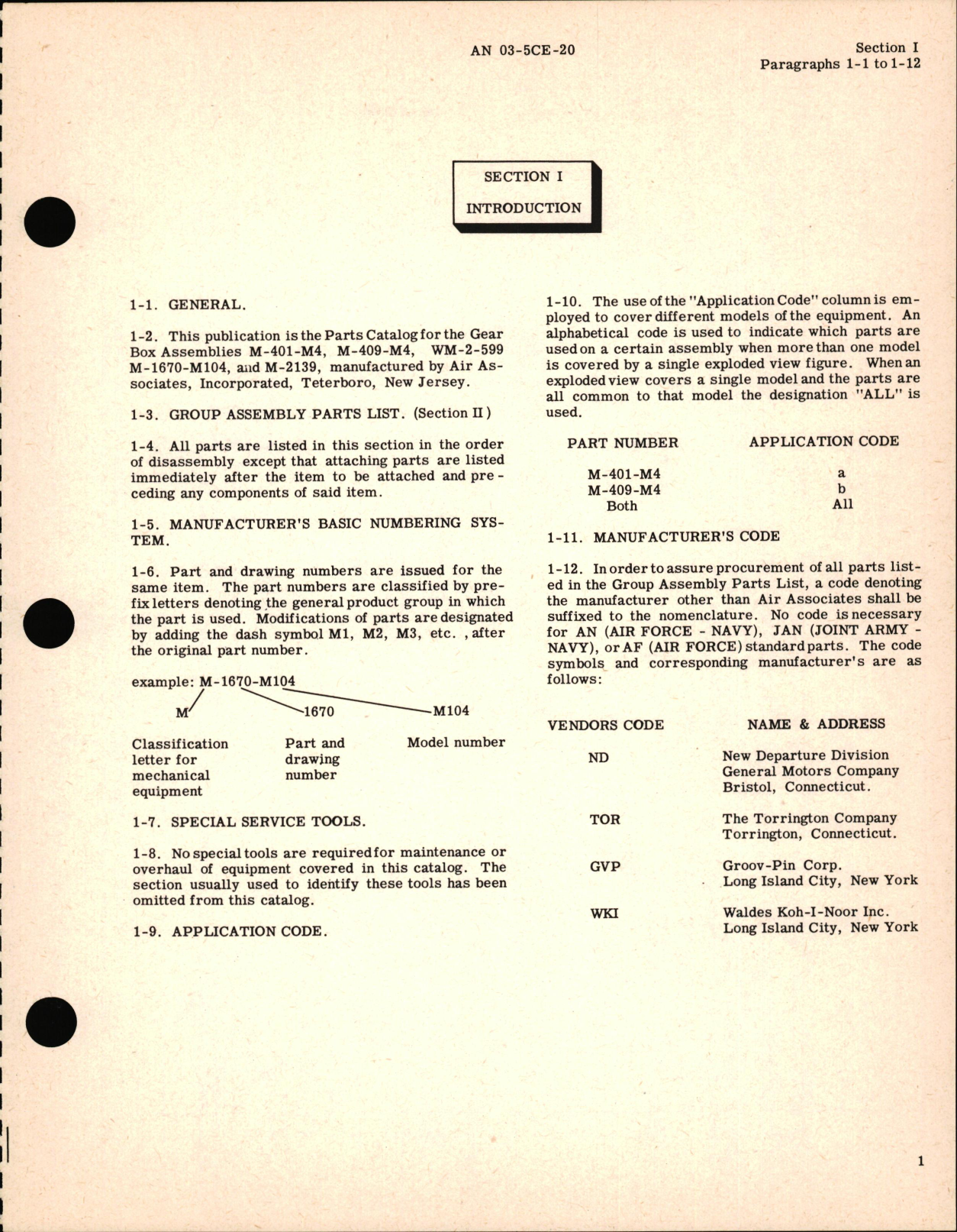 Sample page 5 from AirCorps Library document: Parts Catalog for Gear Box Drive Assemblies