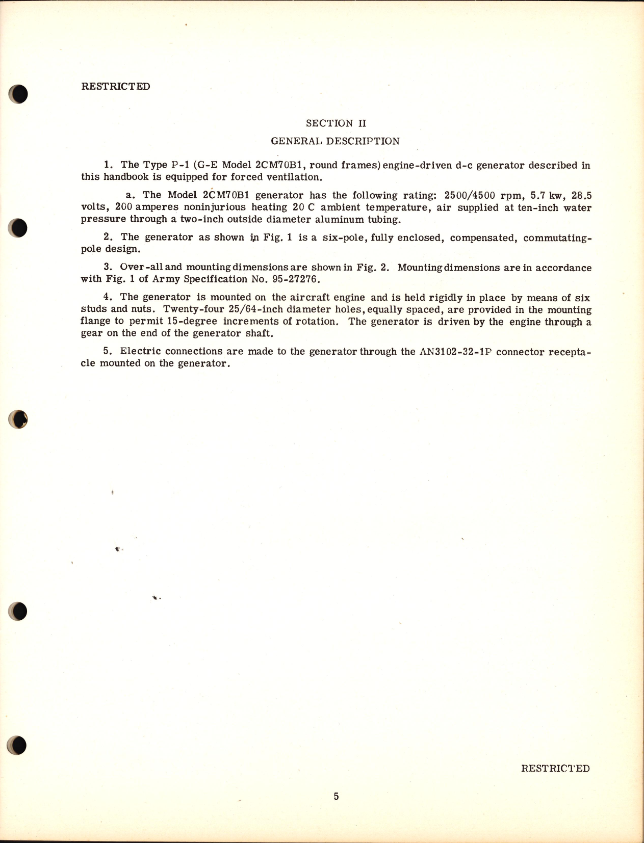 Sample page 9 from AirCorps Library document: Instructions with Parts Catalog Air Corps Type P-1 Generator Model 2CM70B1