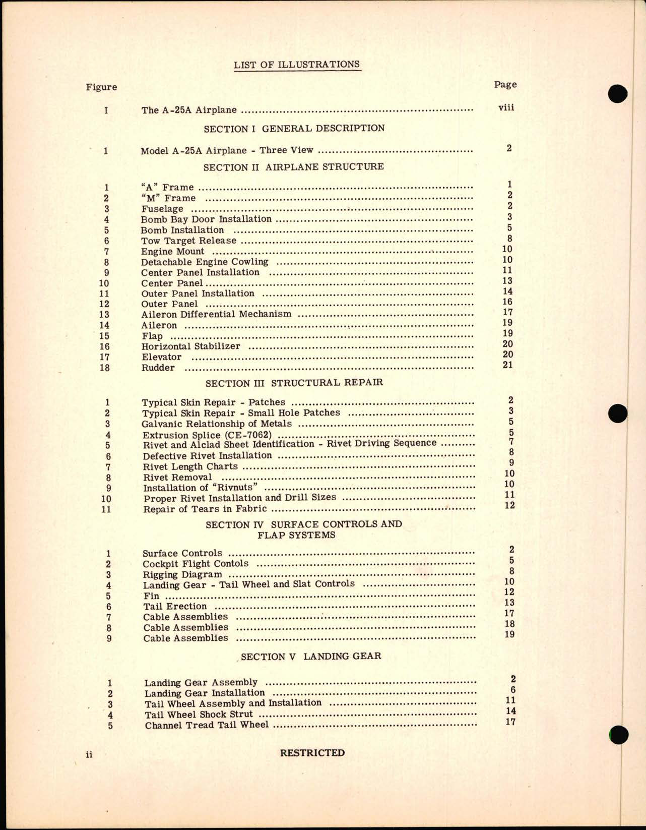 Sample page 9 from AirCorps Library document: Operation and Maintenance for the AAF Model A-25 Airplane, 