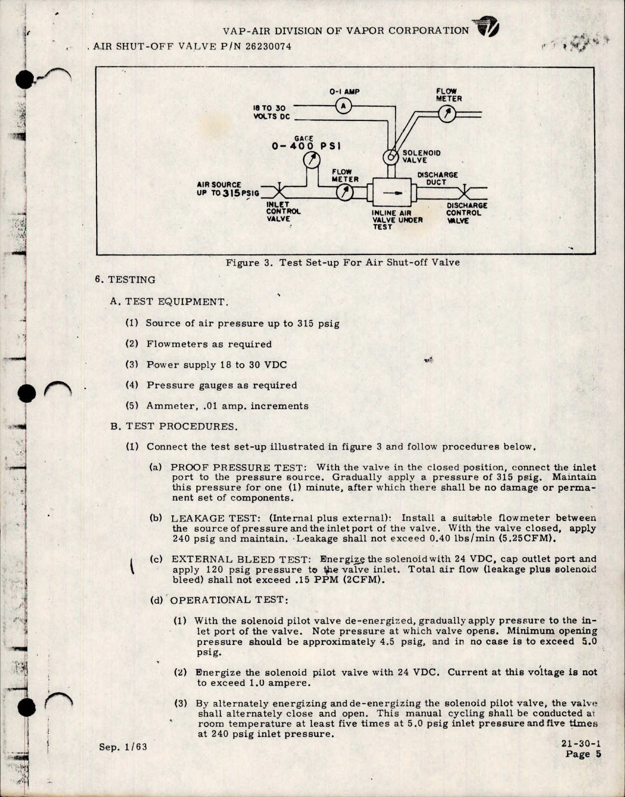 Sample page 5 from AirCorps Library document: Maintenance, Wiring Diagram, Overhaul Manual with Parts for Air Shut Off Valve - Part 26230074 