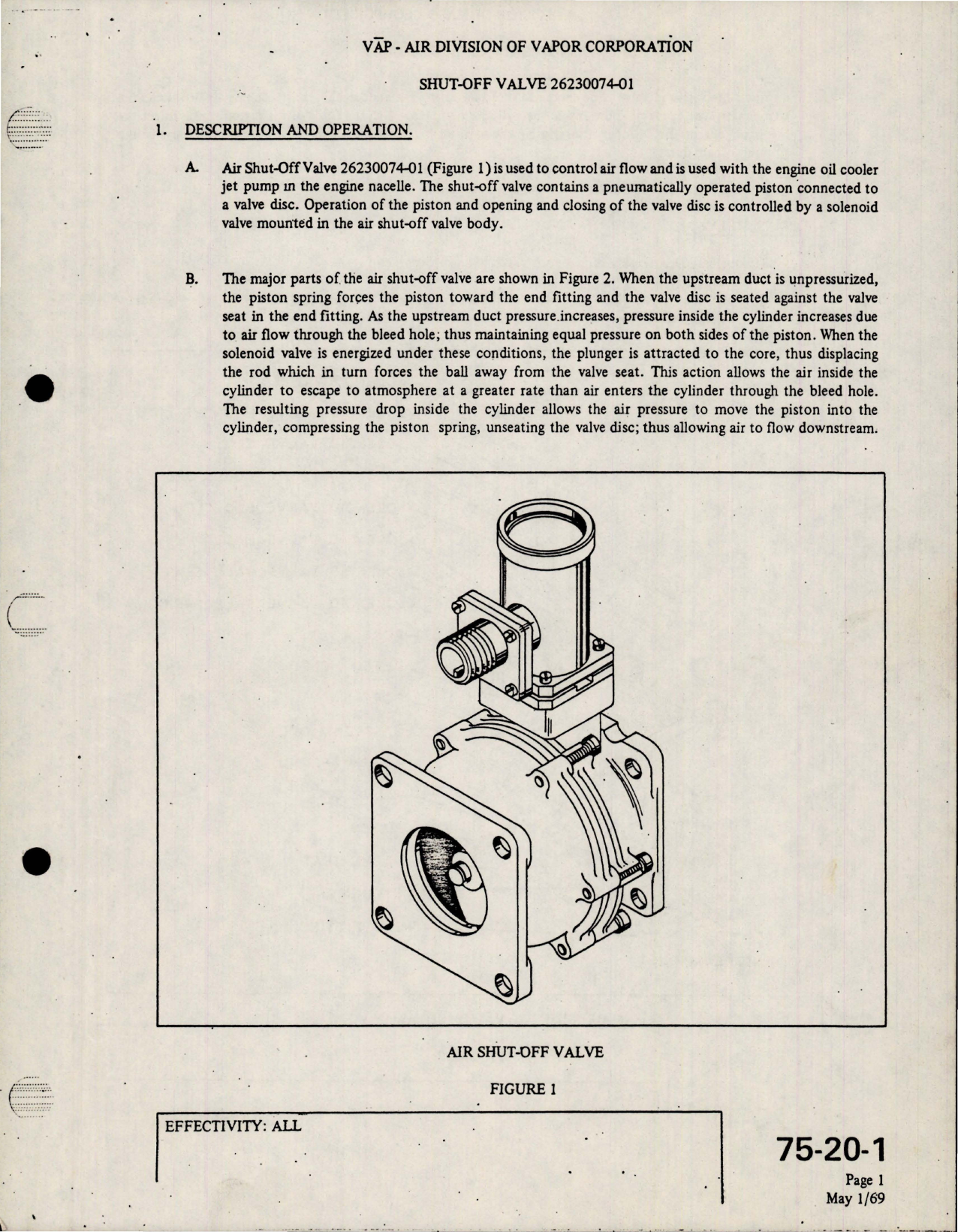Sample page 5 from AirCorps Library document: Overhaul Instructions with Parts Breakdown for Shut Off Valve - Part 26230074-01