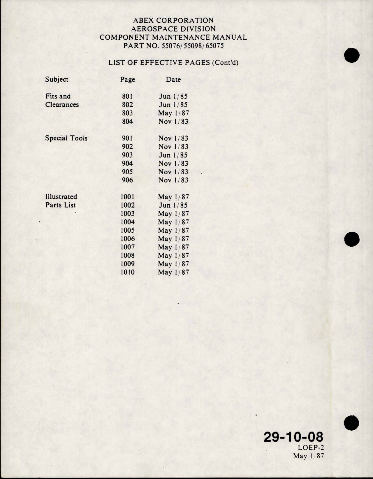 Sample page 8 from AirCorps Library document: Maintenance Manual with Illustrated Parts List for Variable Delivery Hydraulic Pump - Parts 55076, 55098, and 65075 Series