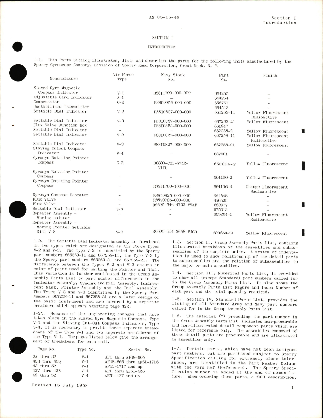 Sample page 7 from AirCorps Library document: Parts Catalog for Type J-1 Slaved Gyro Magnetic Compass System & Model C-2 Gyrosyn Compass