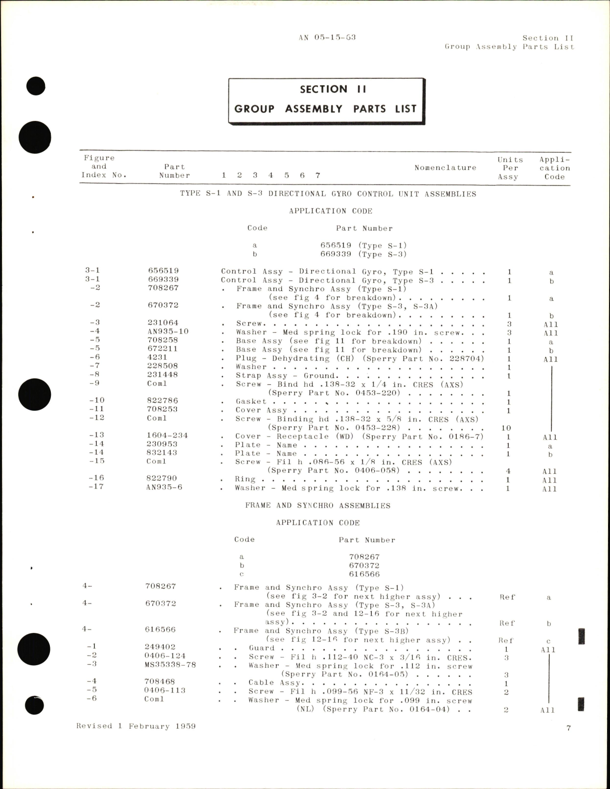Sample page 9 from AirCorps Library document: Parts Catalog for Directional Gyro Controls Types S-1, S-3, S-3A, & S-3B
