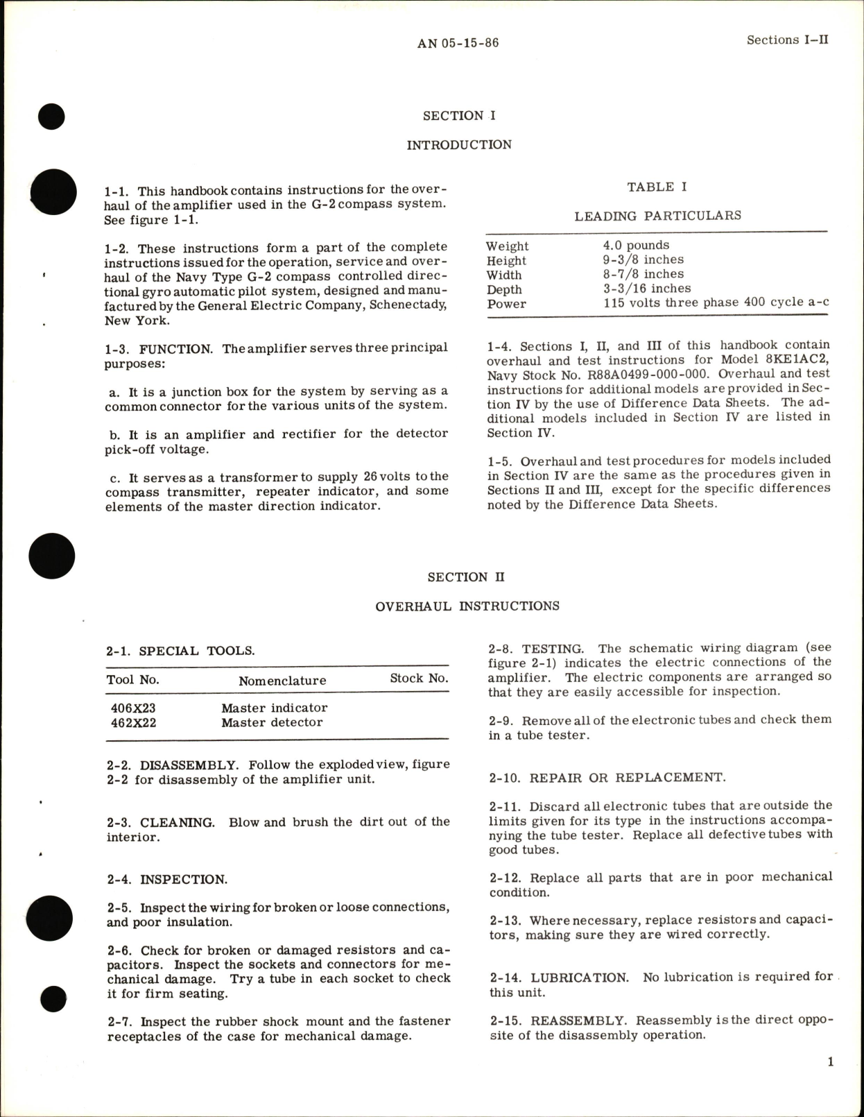 Sample page 5 from AirCorps Library document: Overhaul Instructions for G-2 Compass Amplifiers