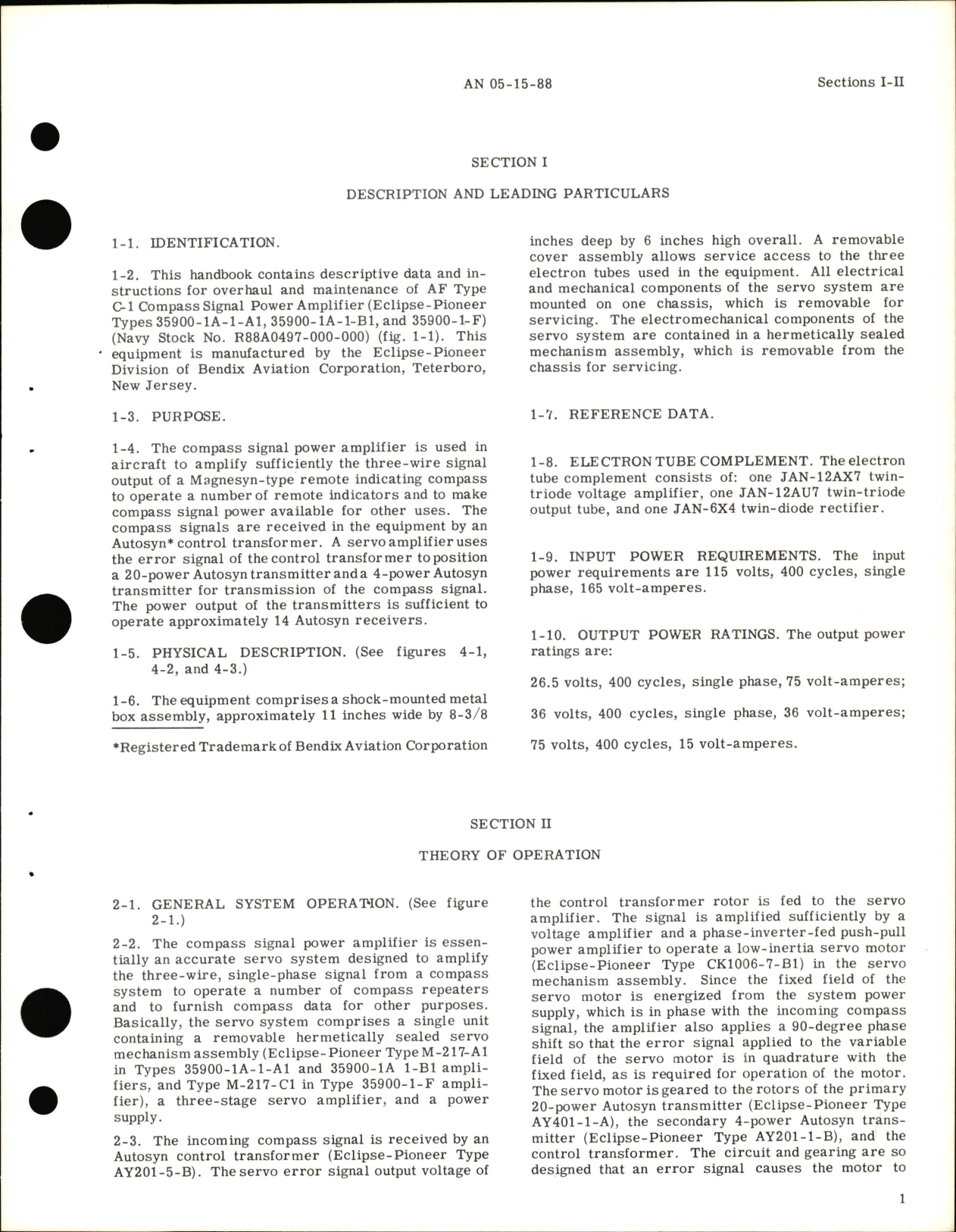 Sample page 5 from AirCorps Library document: Overhaul Instructions for Compass Signal Power Amplifier Type Nos. 35900-1A-1-A-1, 35900-1A-1-B1, & 35900-1-F