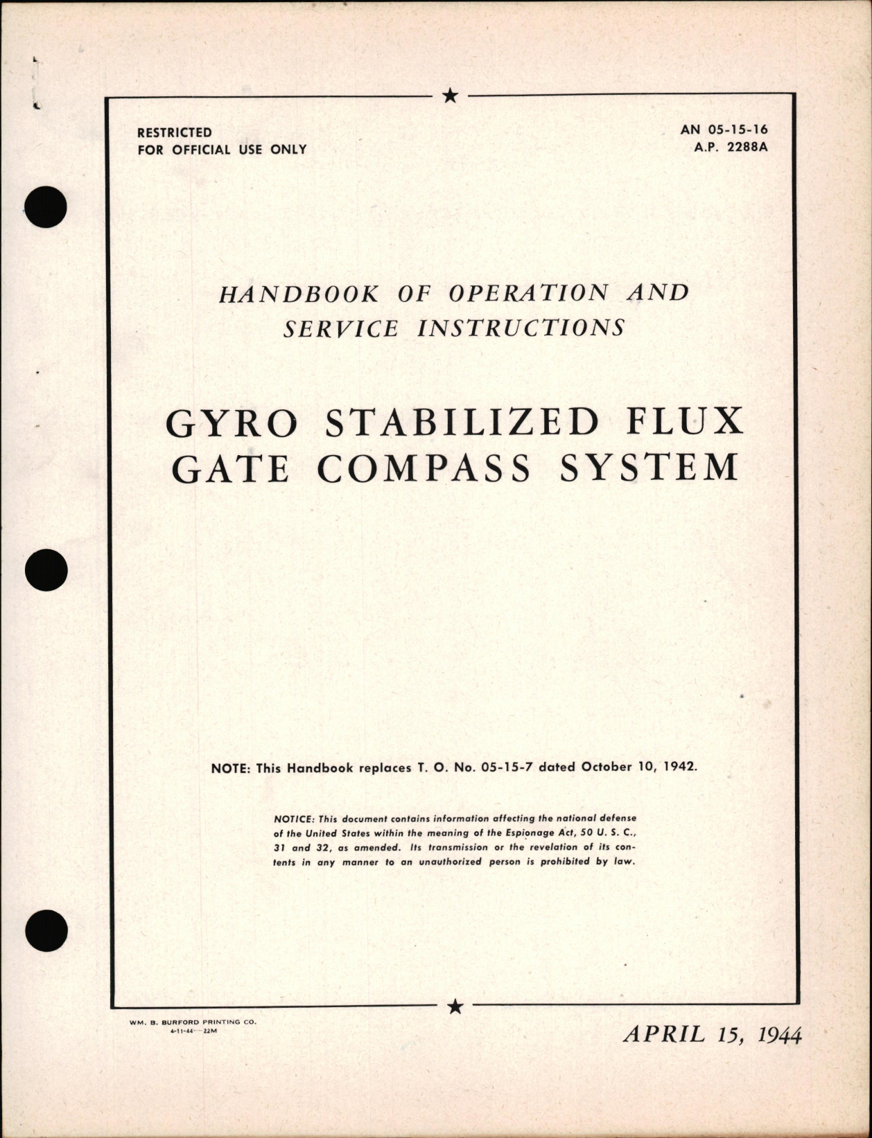 Sample page 5 from AirCorps Library document: Operation and Service Instructions for Gyro Stabilized Flux Gate Compass System