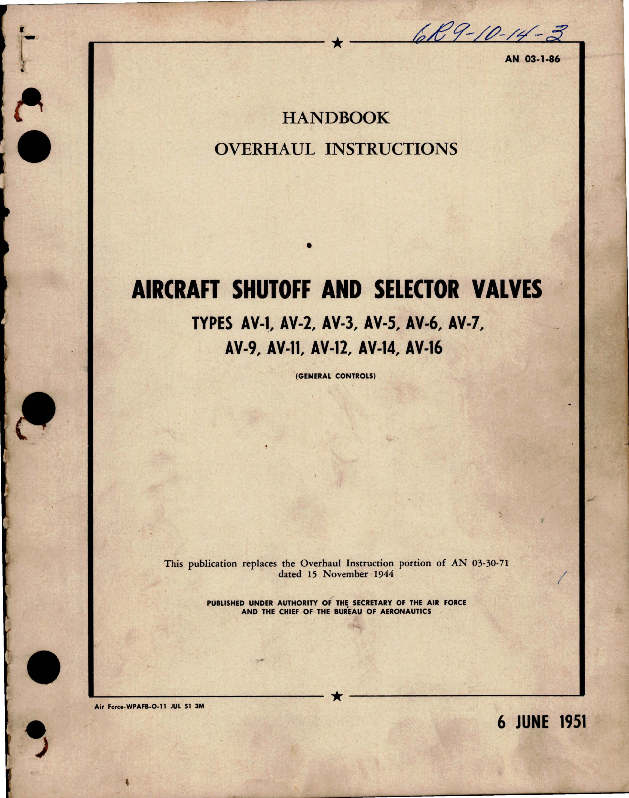Sample page 1 from AirCorps Library document: Overhaul Instructions for Aircraft Shutoff and Selector Valves 