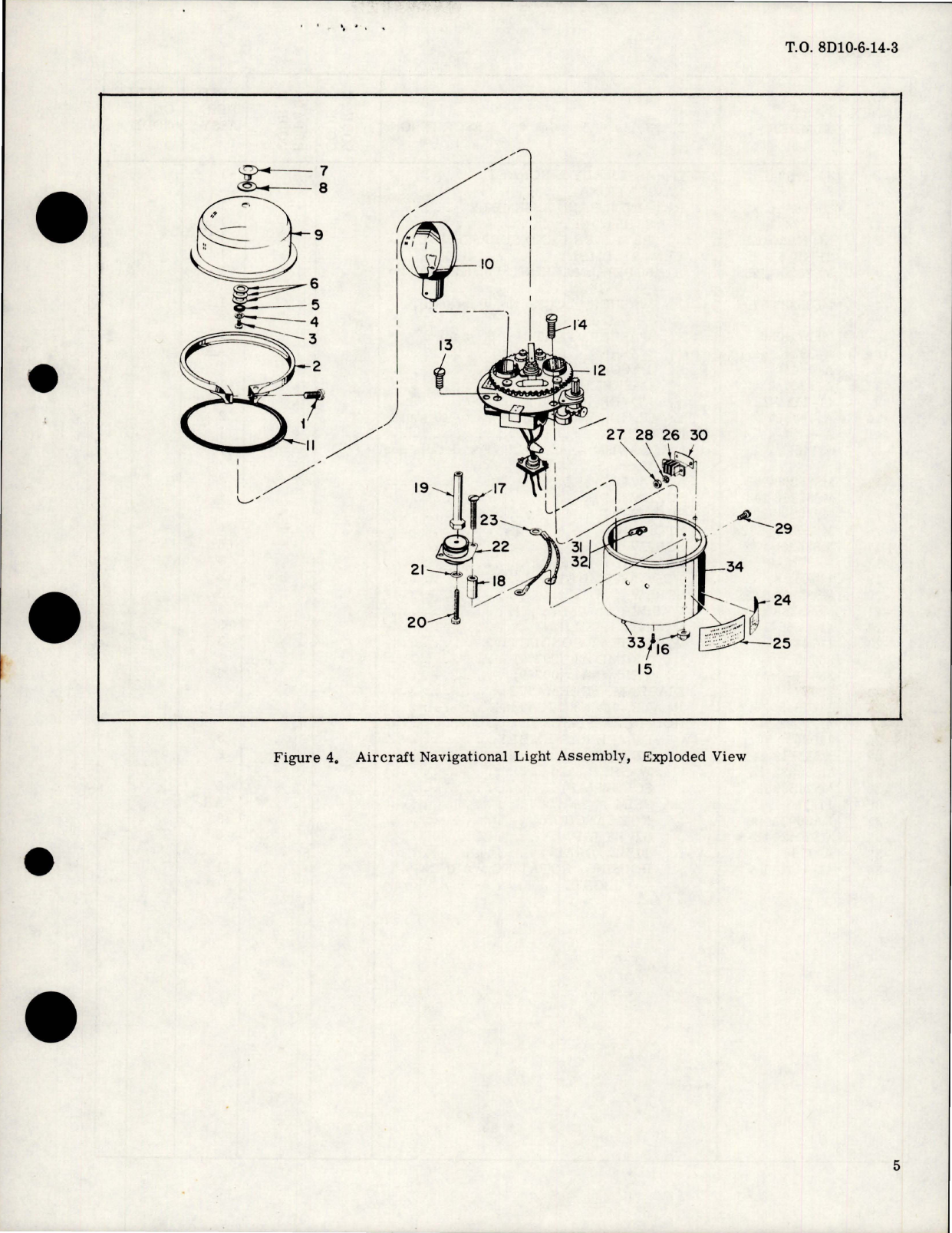 Sample page 5 from AirCorps Library document: Overhaul with Parts Breakdown for Aircraft Navigational Light Assembly - Part 40-0152-1 