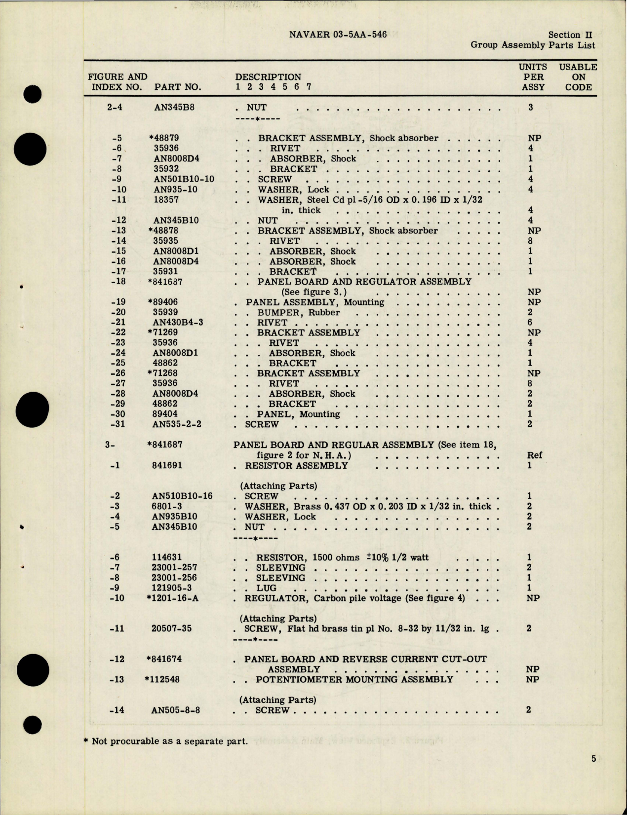 Sample page 7 from AirCorps Library document: Parts Catalog for Generator Control Panel - Type 1202-16-A 