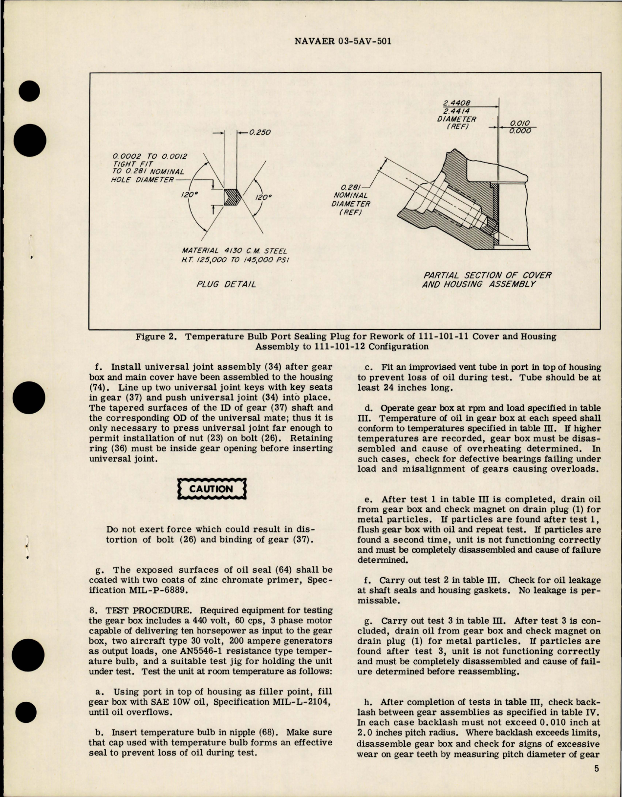 Sample page 5 from AirCorps Library document: Overhaul Instructions with Parts for Generator and  Alternator Drive Gear Box - Parts 111-100-11, 111-100-12