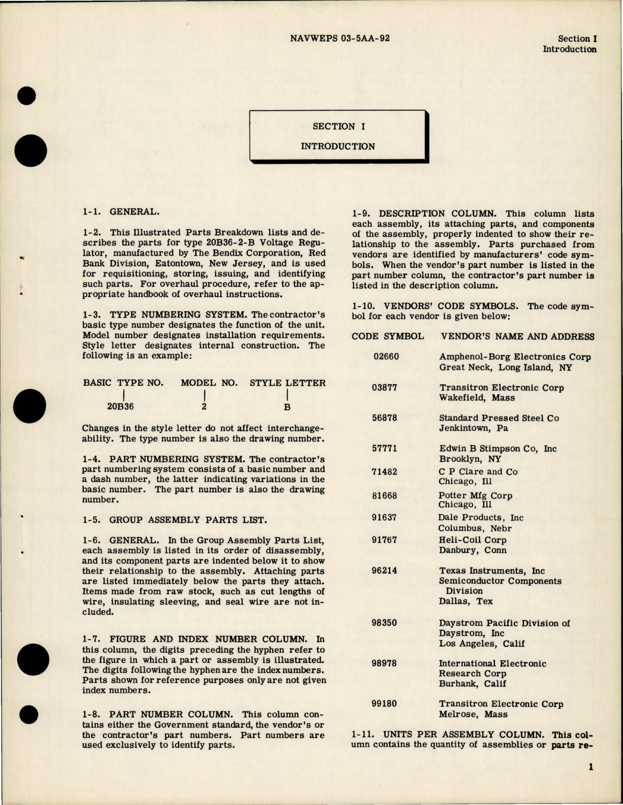 Sample page 5 from AirCorps Library document: Illustrated Parts Breakdown for Voltage Regulator - Type 20B36-2-B 