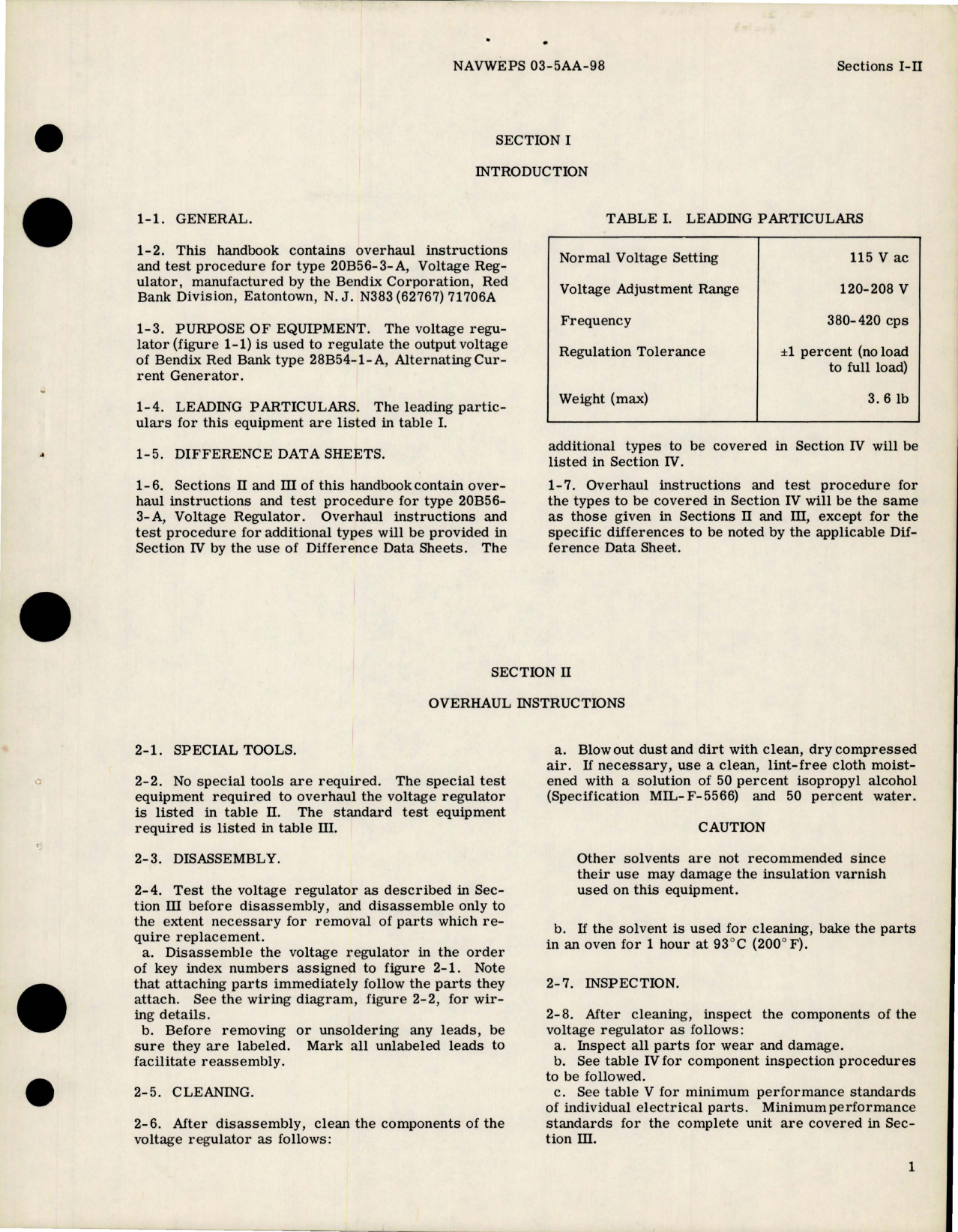 Sample page 5 from AirCorps Library document: Overhaul Instructions for Voltage Regulator - Type 20B56-3-A 