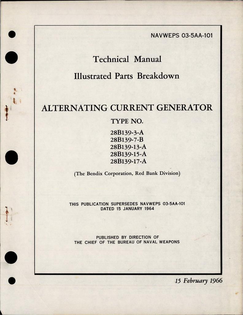 Illustrated Parts Breakdown for Alternating Current Generator