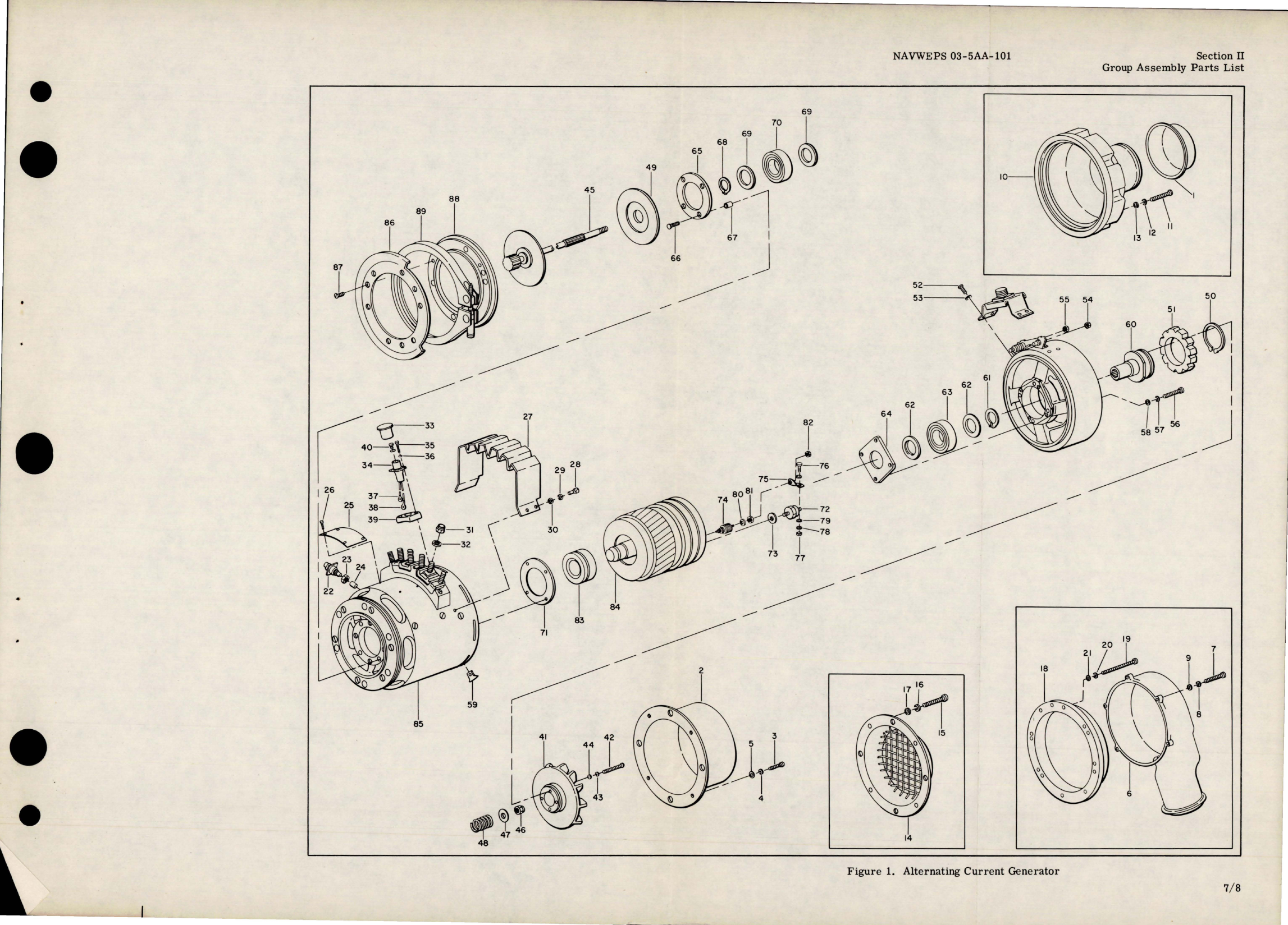 Sample page 7 from AirCorps Library document: Illustrated Parts Breakdown for Alternating Current Generator 