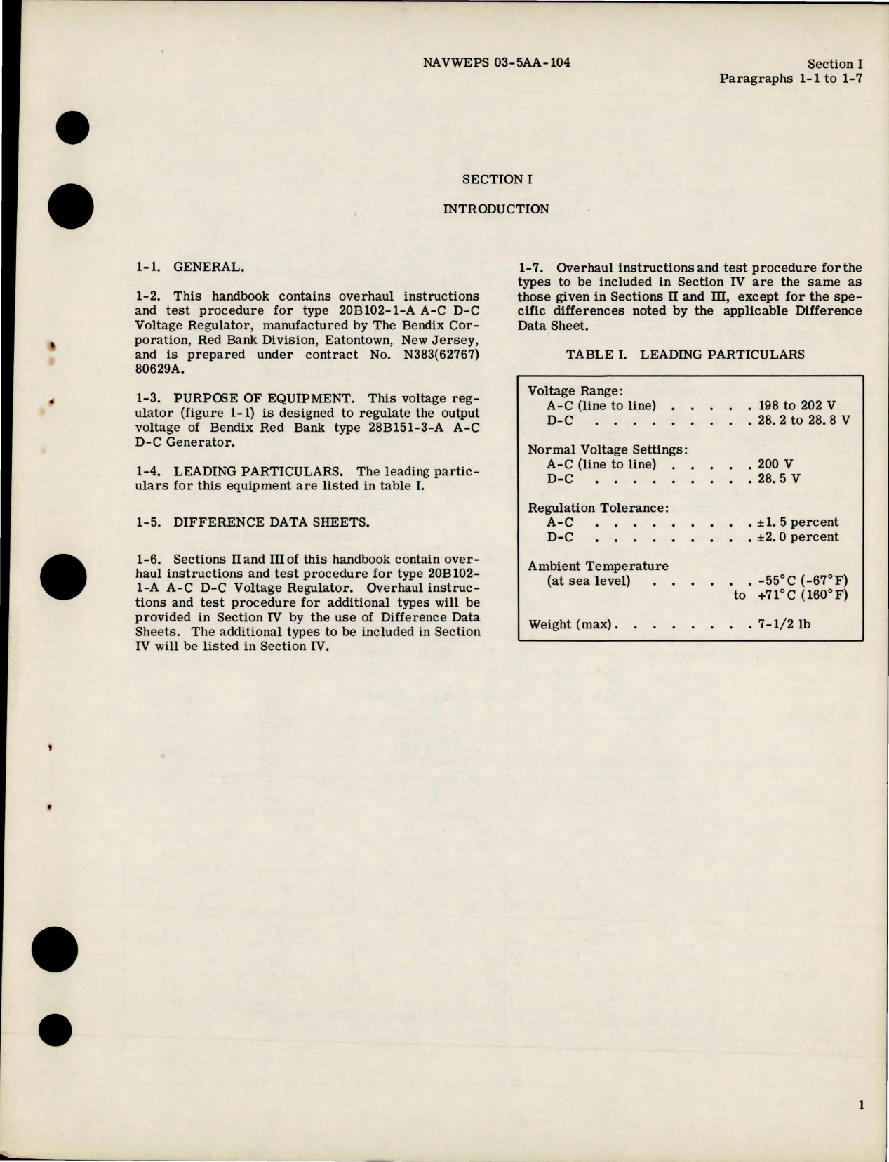 Sample page 5 from AirCorps Library document: Overhaul Instructions for AC DC Voltage Regulator - Type 20B102-1-A 