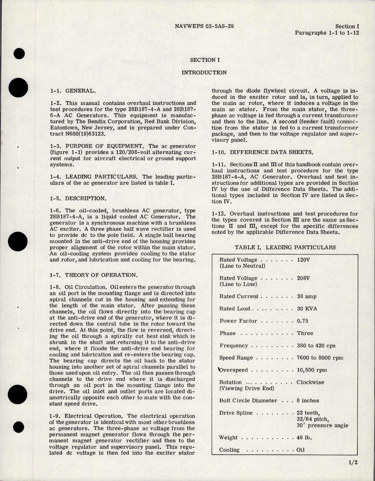 Sample page 5 from AirCorps Library document: Overhaul Instructions for AC Generator - Type 28B187-4-A, 28B187-6-A 