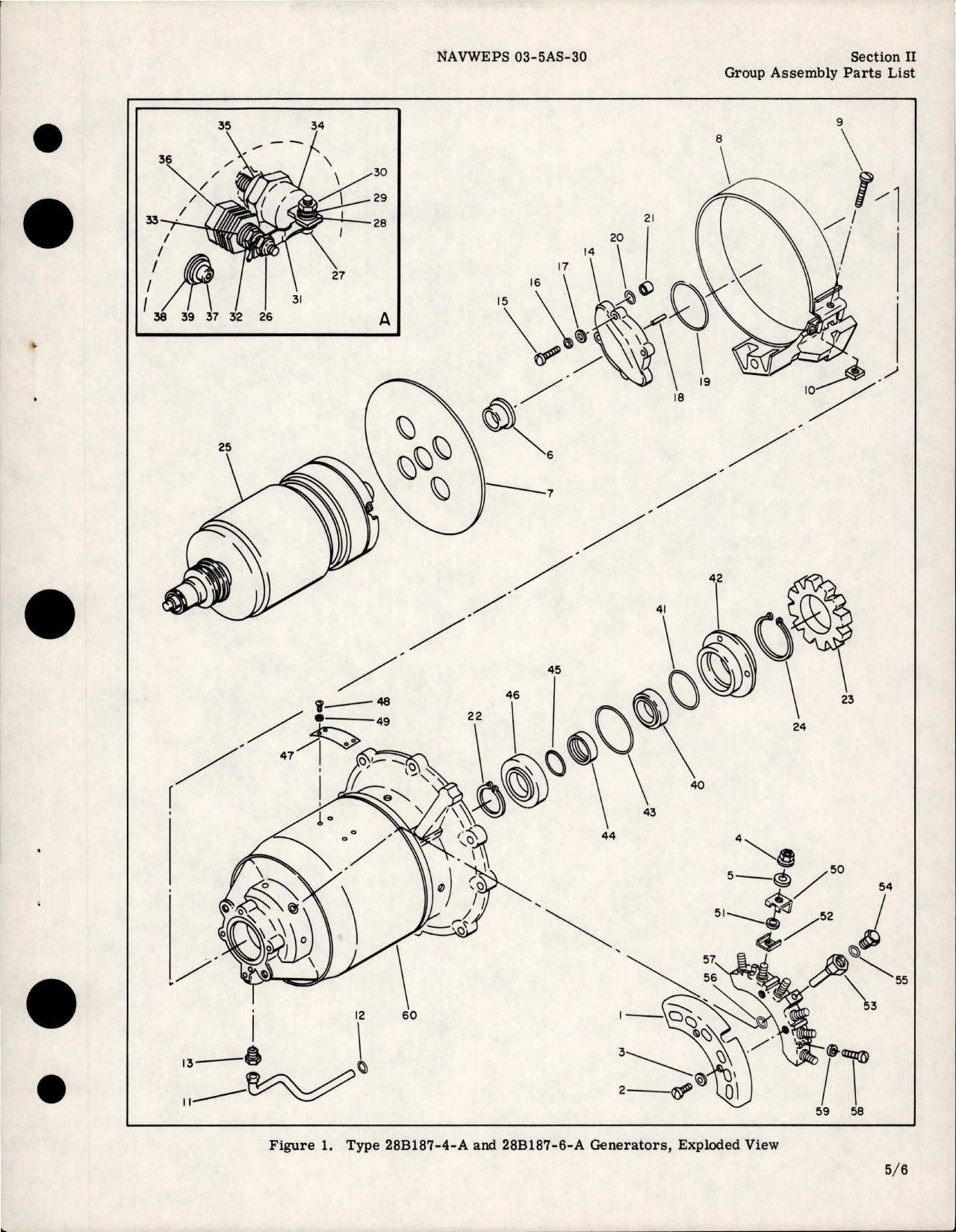 Sample page 7 from AirCorps Library document: Illustrated Parts Breakdown for AC Generator - Type 28B187-4-A, 28B187-6-A 