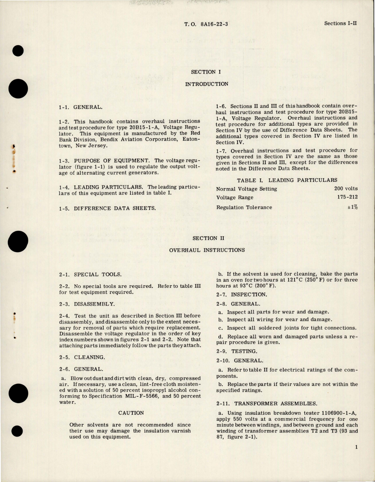 Sample page 5 from AirCorps Library document: Overhaul Instructions for Voltage Regulators - Types 20B15-1-A, 20B15-1-B, and 20B15-1-C 