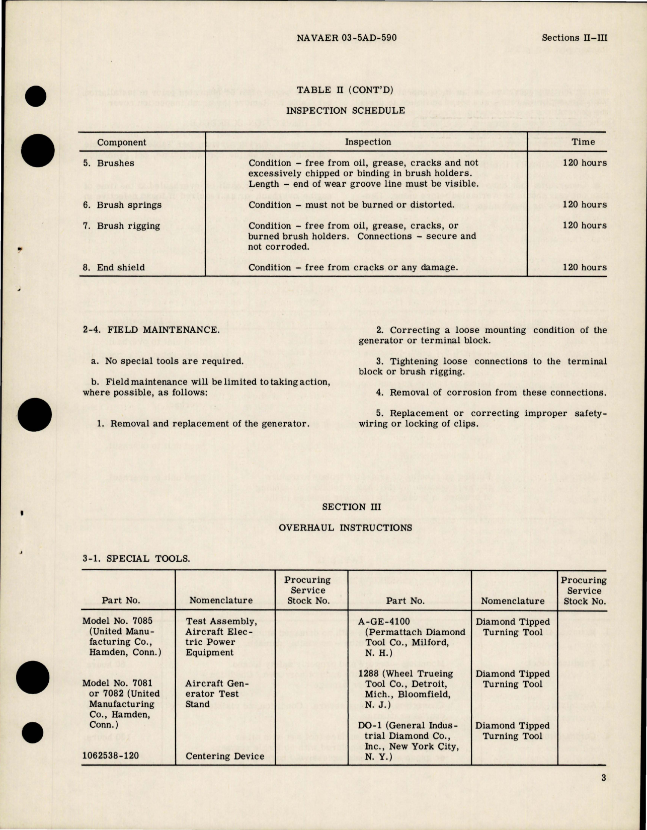 Sample page 7 from AirCorps Library document: Overhaul and Service Instructions for DC Generator - Models 2CM70C5 and 2CM70D2