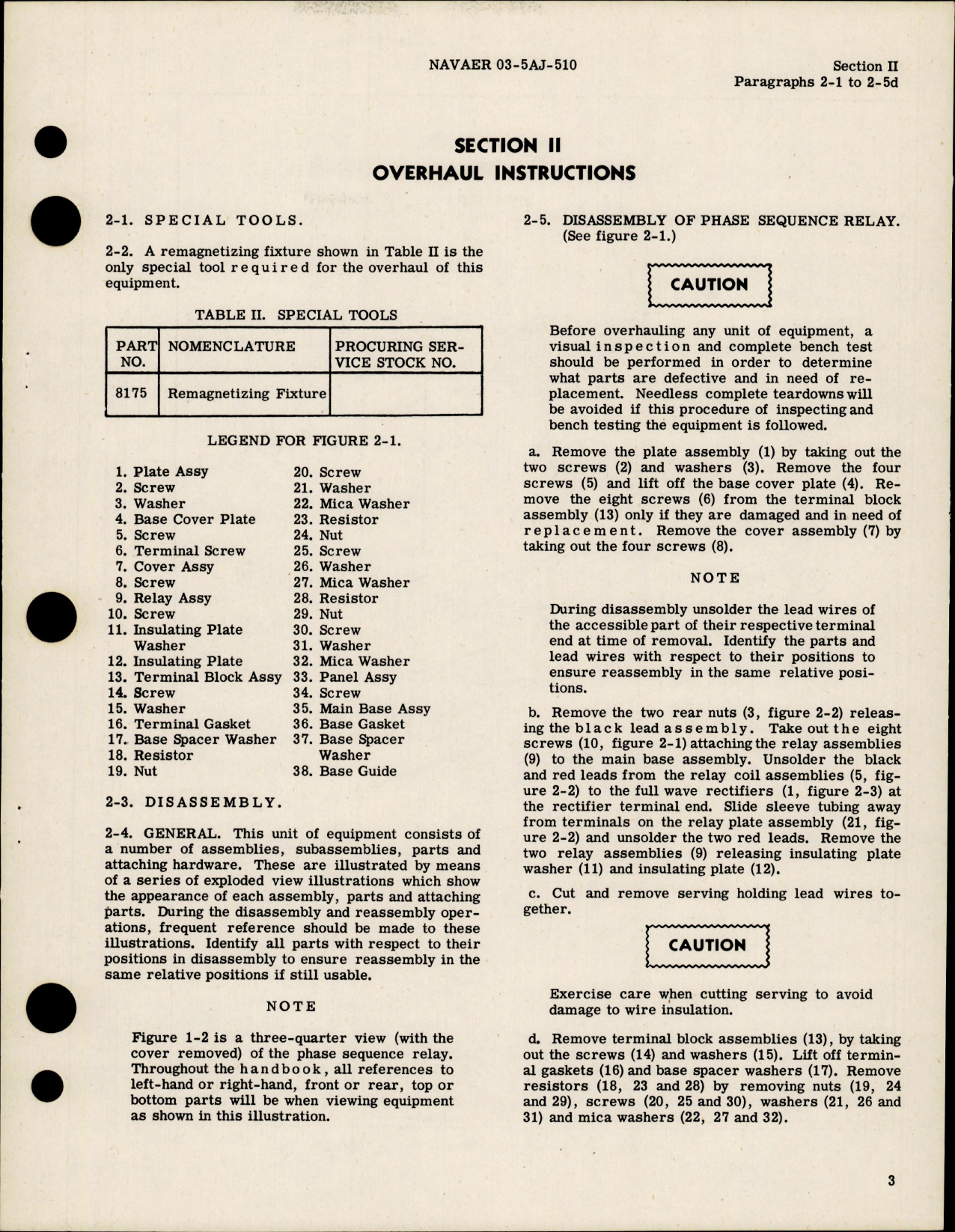 Sample page 7 from AirCorps Library document: Overhaul Instructions for Phase Sequence Relay - Model A-828 