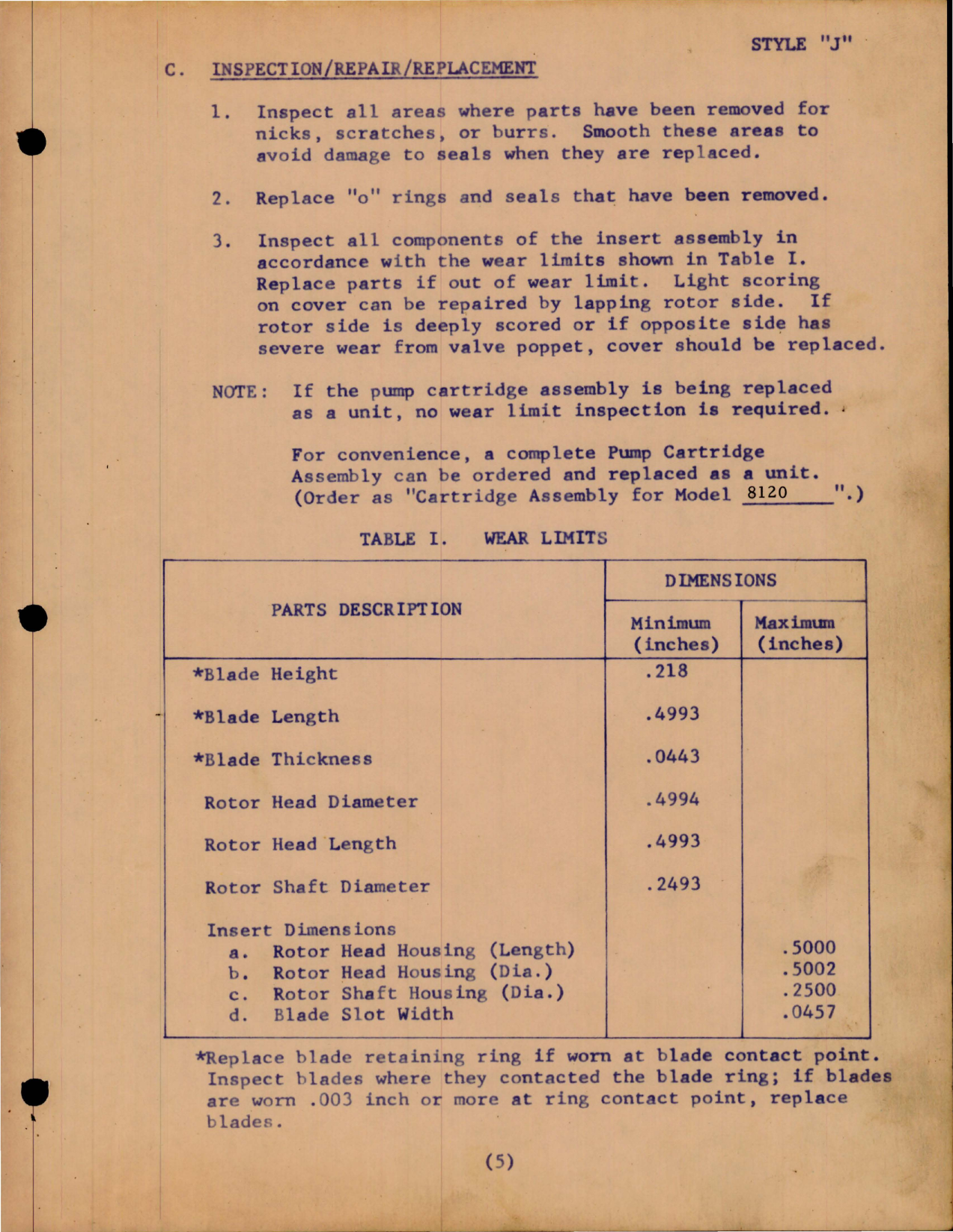 Sample page 5 from AirCorps Library document: Maintenance Instructions with Illustrated Parts Breakdown for Weldon Style J Auxiliary In-Line Fuel Pump 