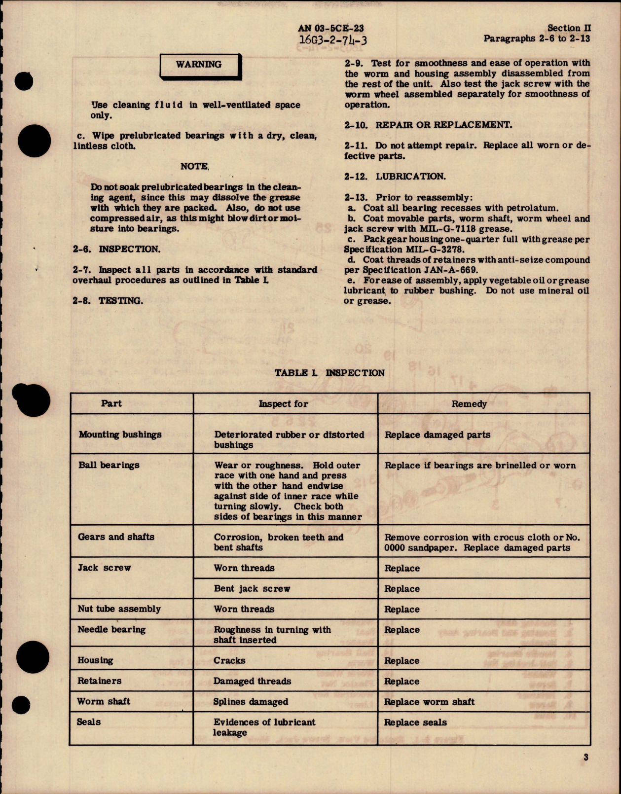 Sample page 7 from AirCorps Library document: Overhaul Instructions for Screw Jack Assembly - Types WM-3-505, WM-3-511, M-1775M101, M-6070 and M-6080