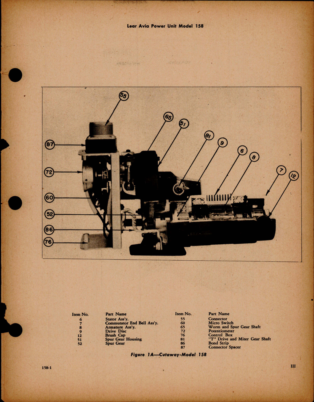 Sample page 5 from AirCorps Library document: Parts Catalog for Power Unit - Model 158A 