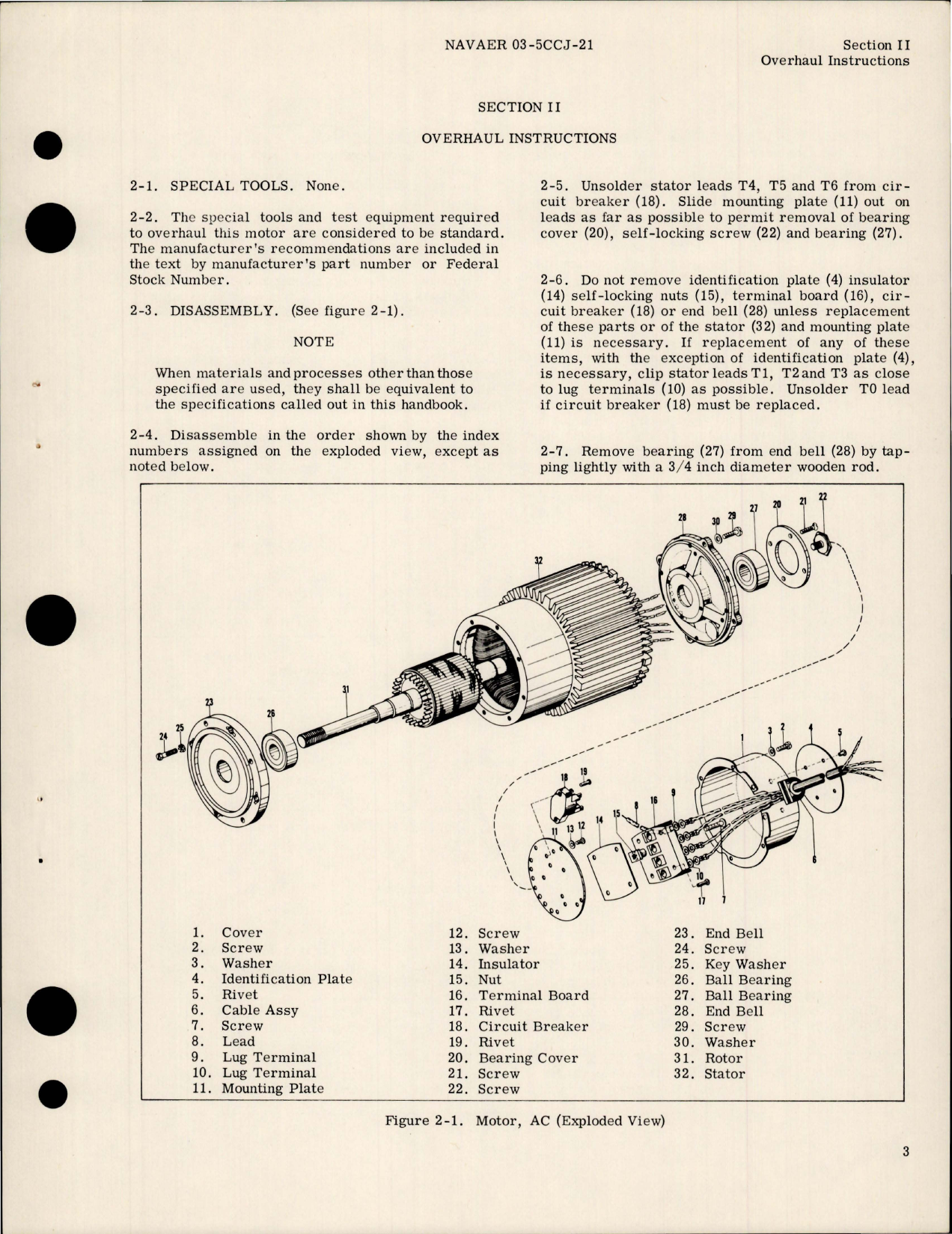 Sample page 7 from AirCorps Library document: Overhaul Instructions for AC Motor - Parts 906D085-1, 906D086-1, and 906D087-1