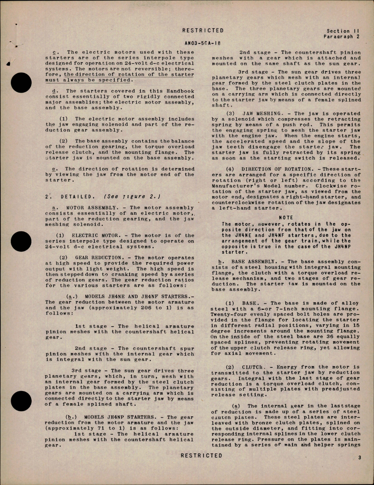 Sample page 7 from AirCorps Library document: Handbook of Instructions with Parts Catalog for Starter - Models JH4NER, JH4NFL, JH4NEL, JH4NPR, JH4NFR, and JH4NPL