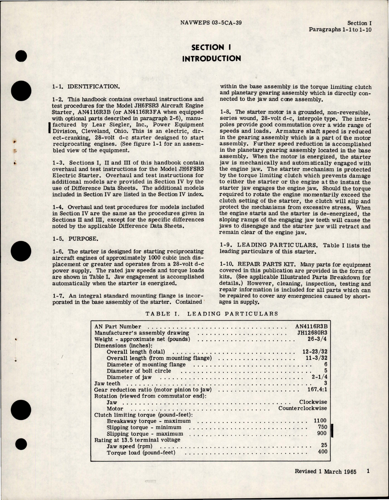 Sample page 5 from AirCorps Library document: Overhaul Instructions for Aircraft Engine Starters 
