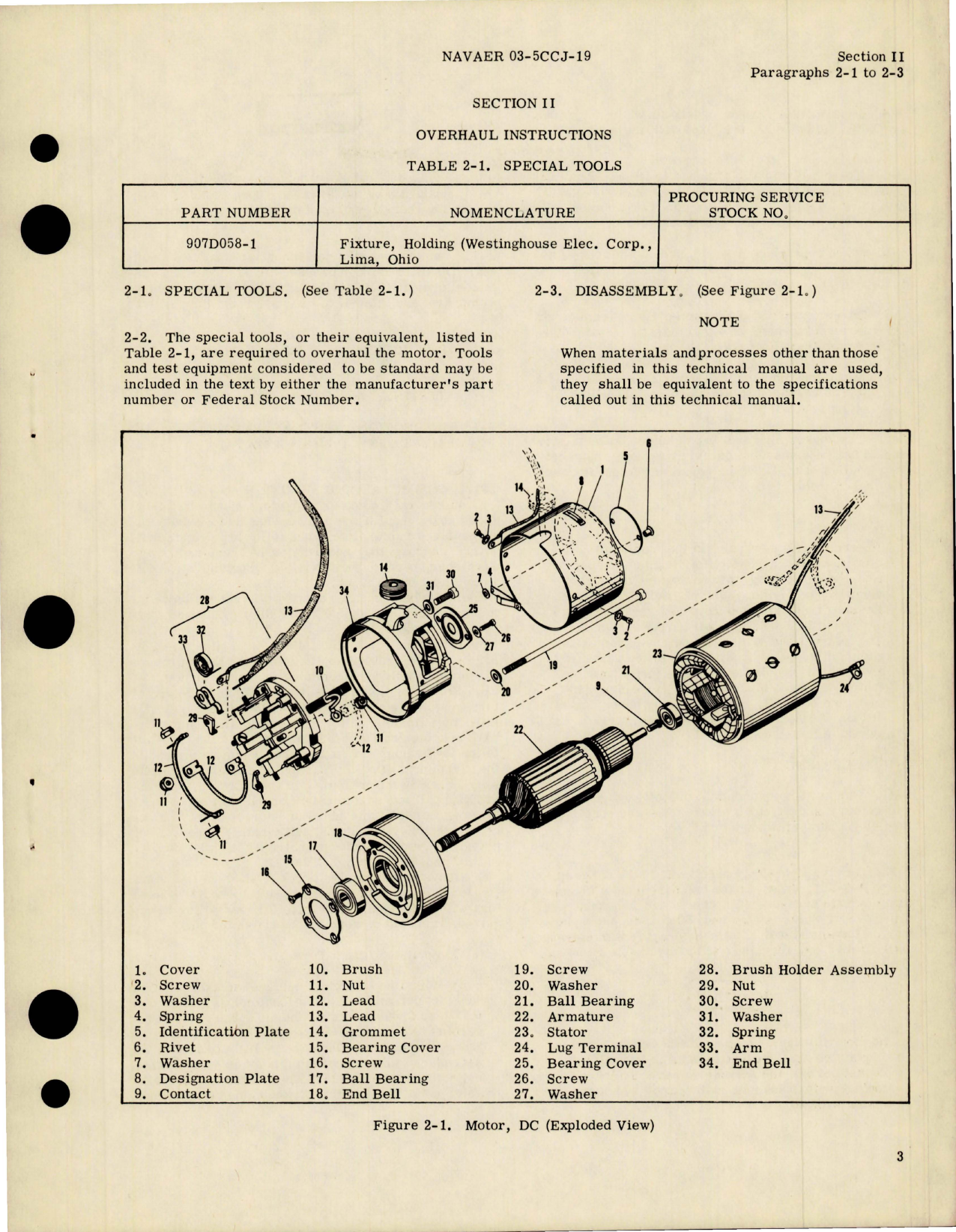 Sample page 7 from AirCorps Library document: Overhaul Instructions for DC Motor - Part 906D068-1 