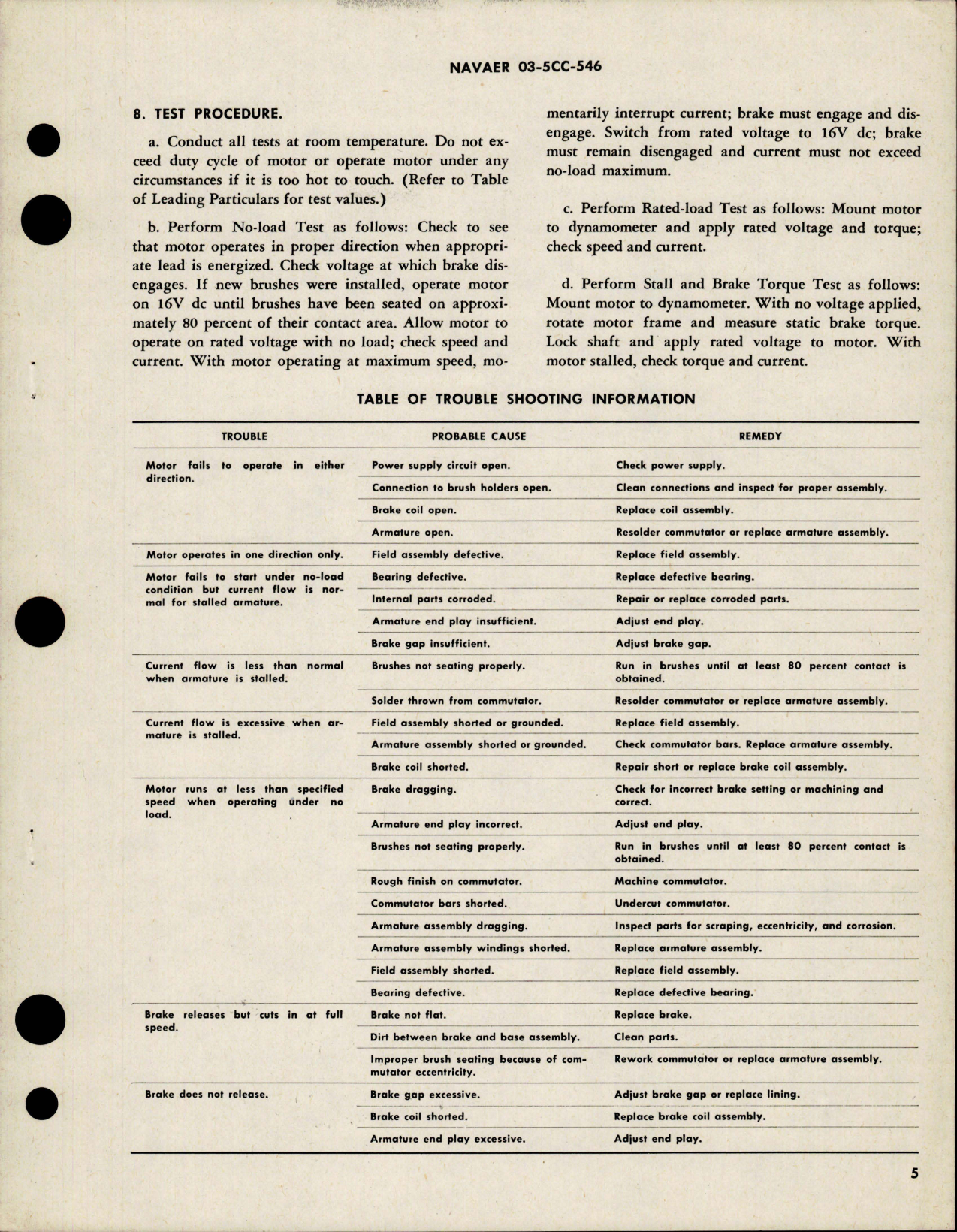 Sample page 5 from AirCorps Library document: Overhaul Instructions with Parts Breakdown for Direct Current Motor - Part 26900-2 