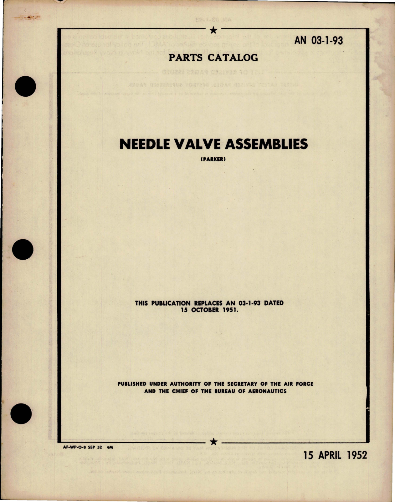 Sample page 1 from AirCorps Library document: Needle Valve Assemblies 